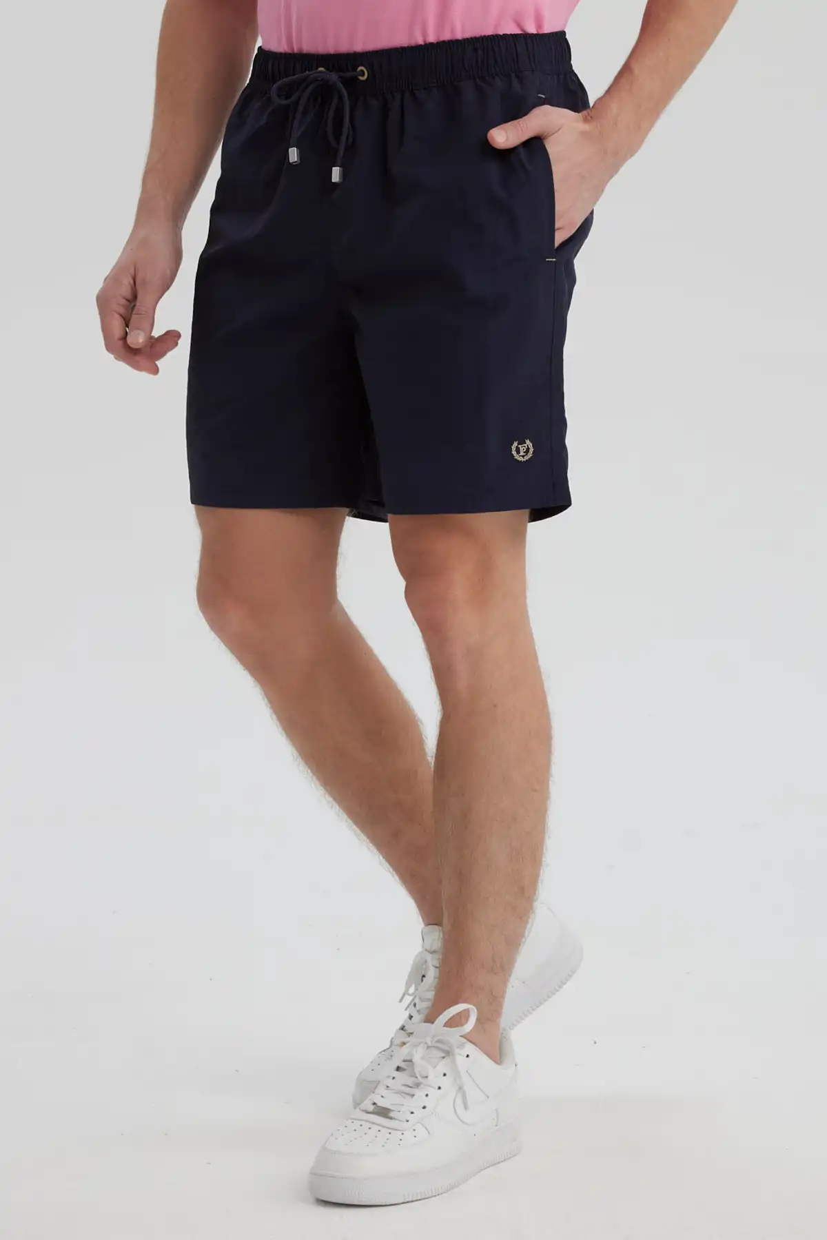 Short de Baño Hombre Liso Azul Marino - Image 2