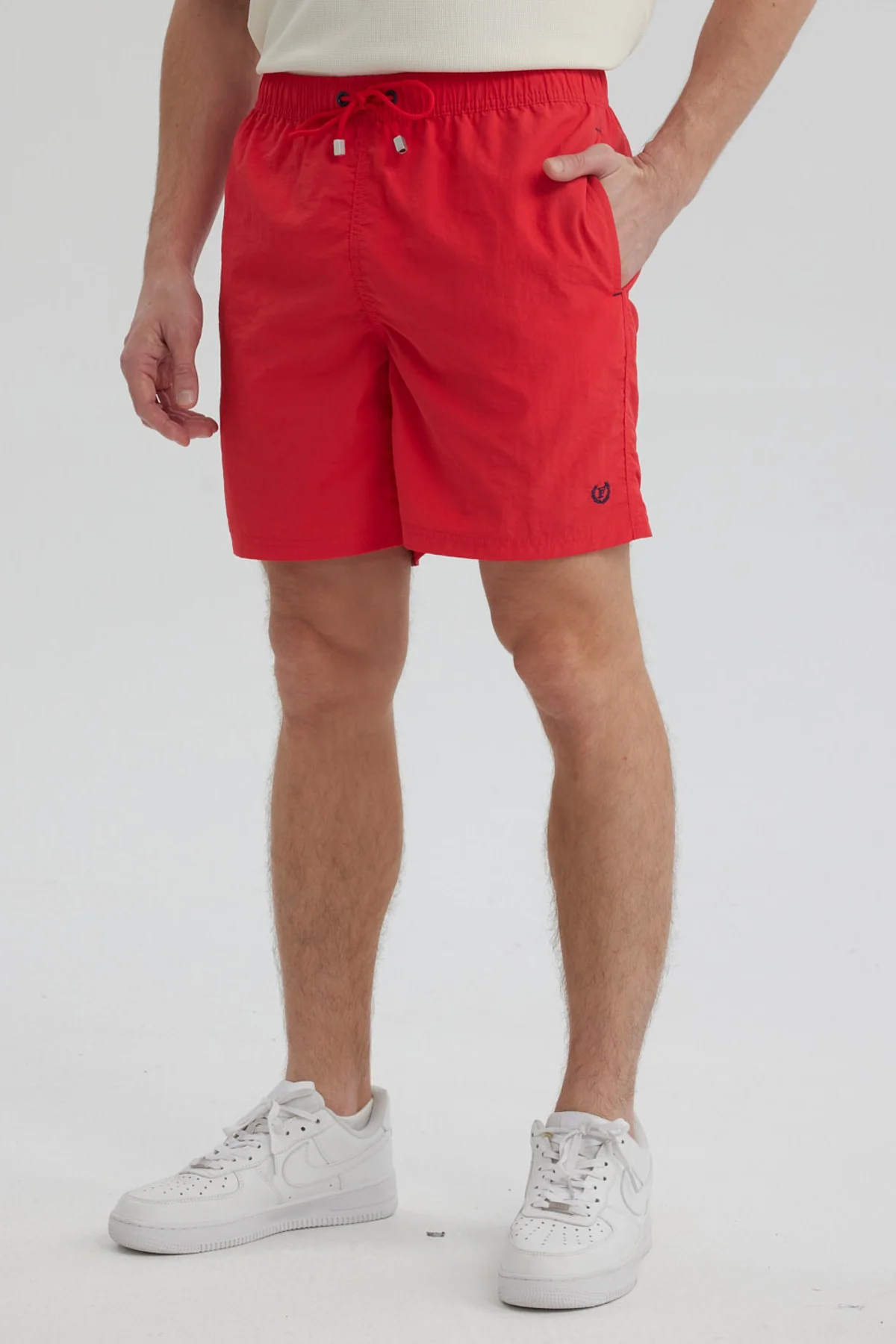 Short de Baño Hombre Liso Rojo - Image 2