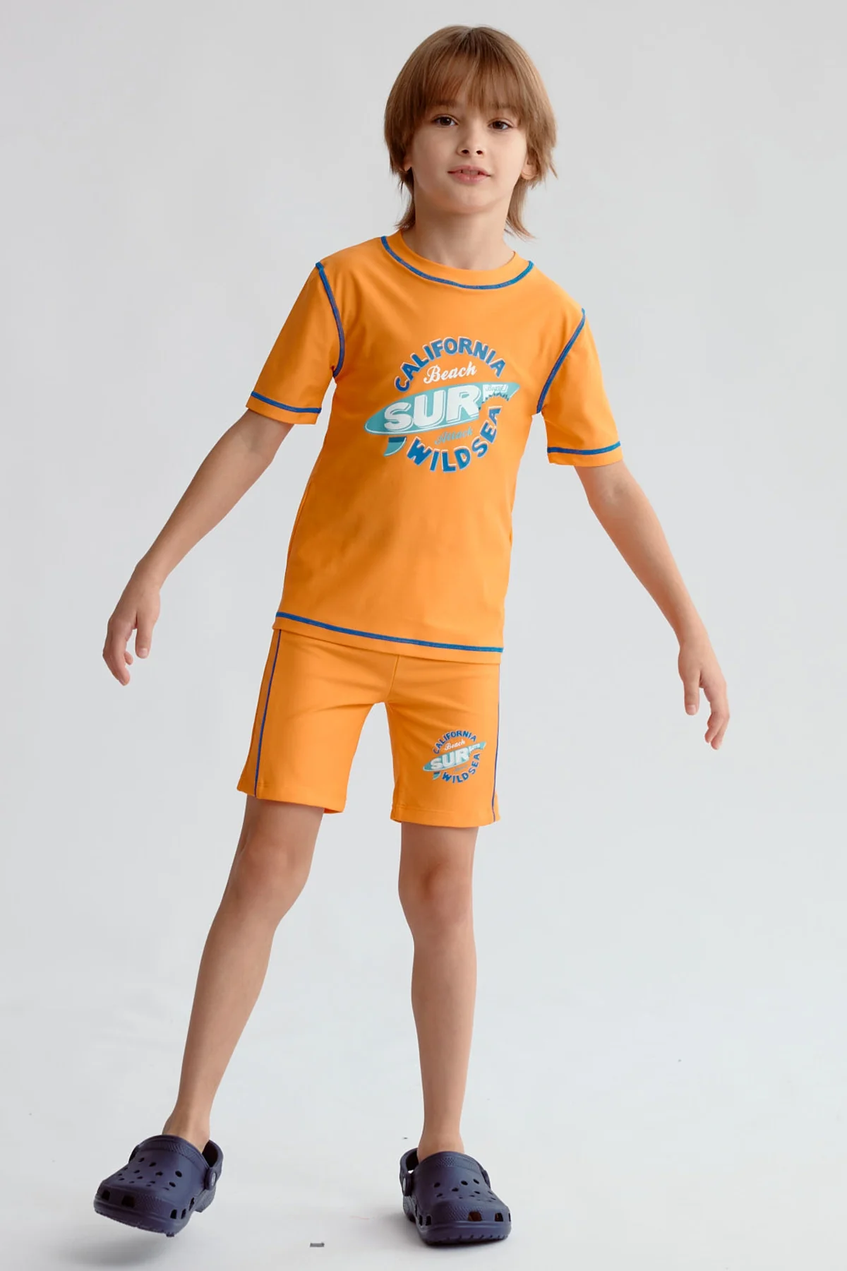 Short de Baño Niño Básico Naranjo - Image 4