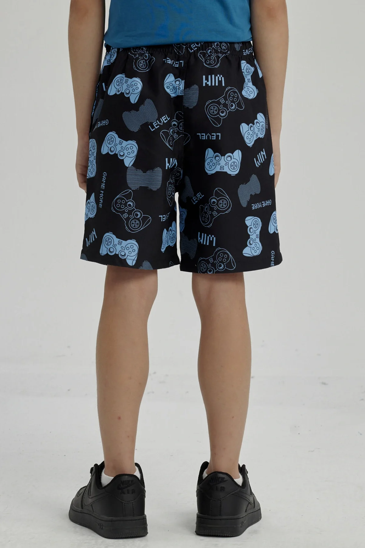 Short de Baño Niño Básico Print Negro - Image 3