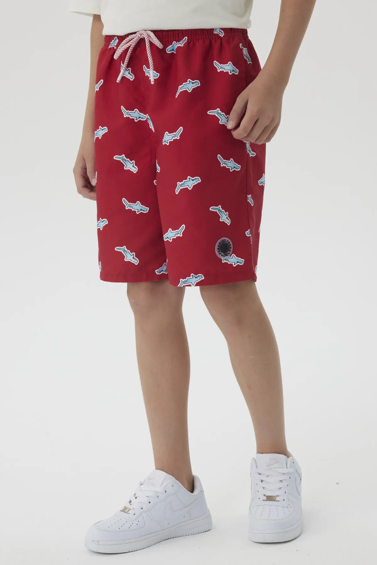 Short de Baño Niño Básico Print Rojo - Image 2