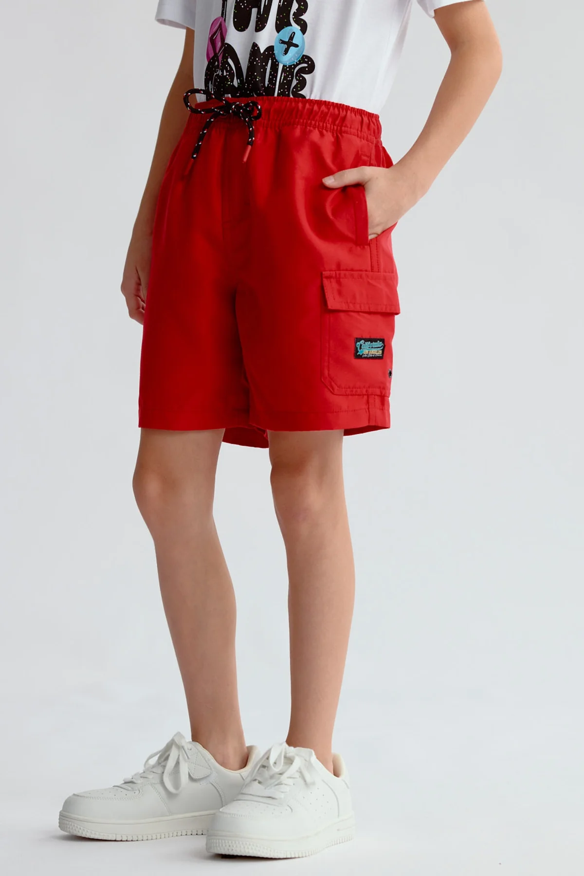 Short de Baño Niño Básico Rojo - Image 2