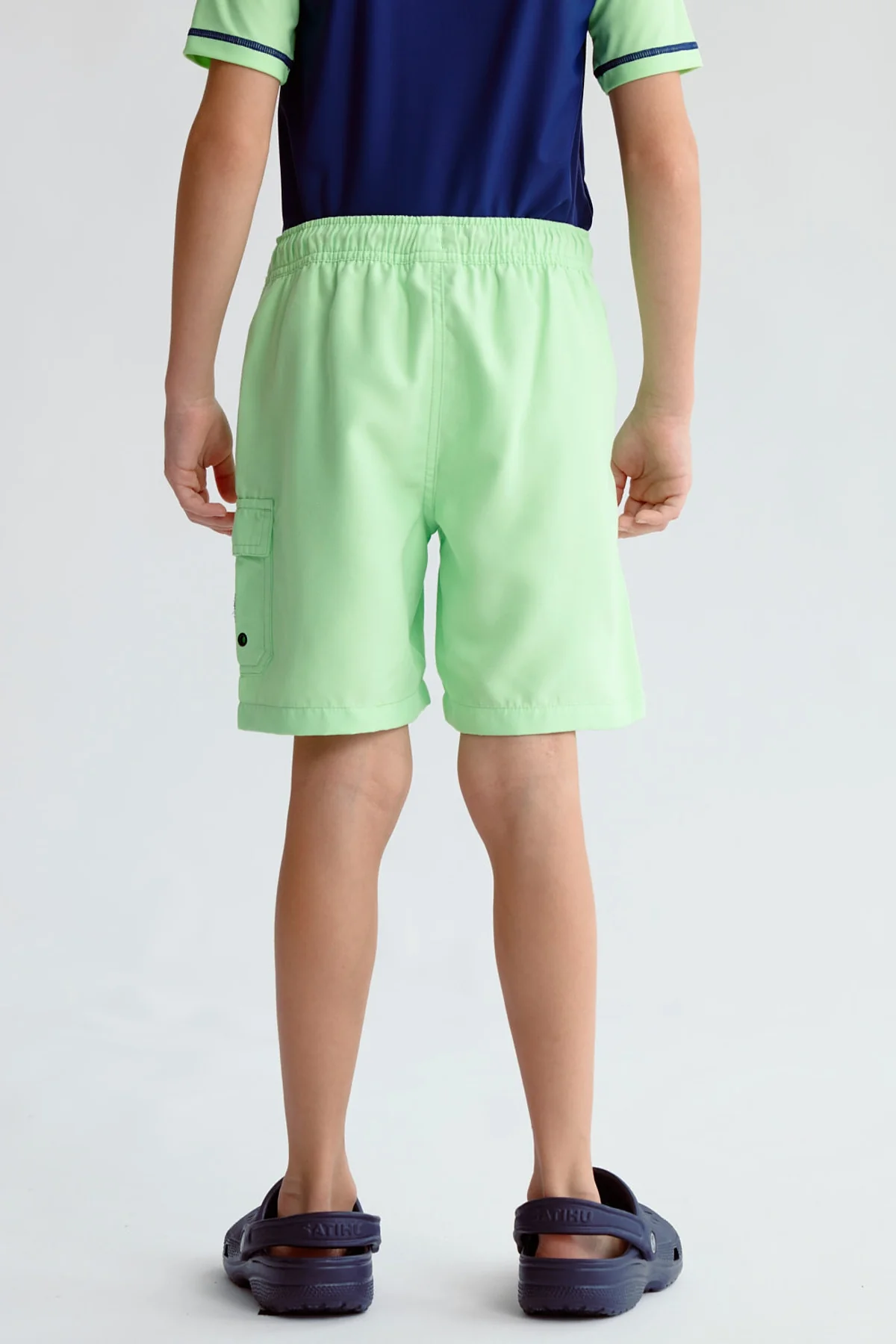 Short de Baño Niño Básico Verde Claro - Image 3