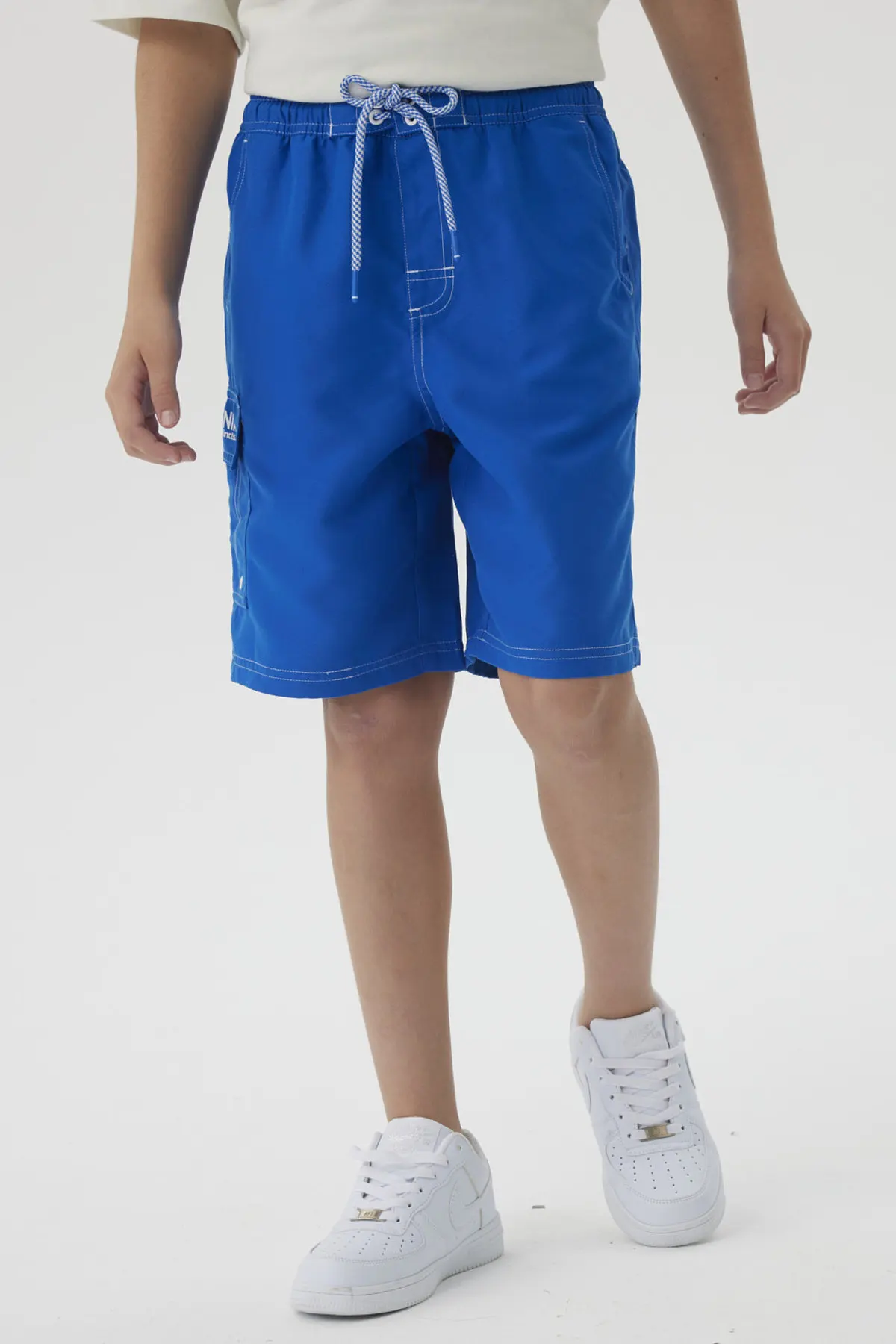 Short de Baño Niño Con Bolsillo Lateral Azulino - Image 4