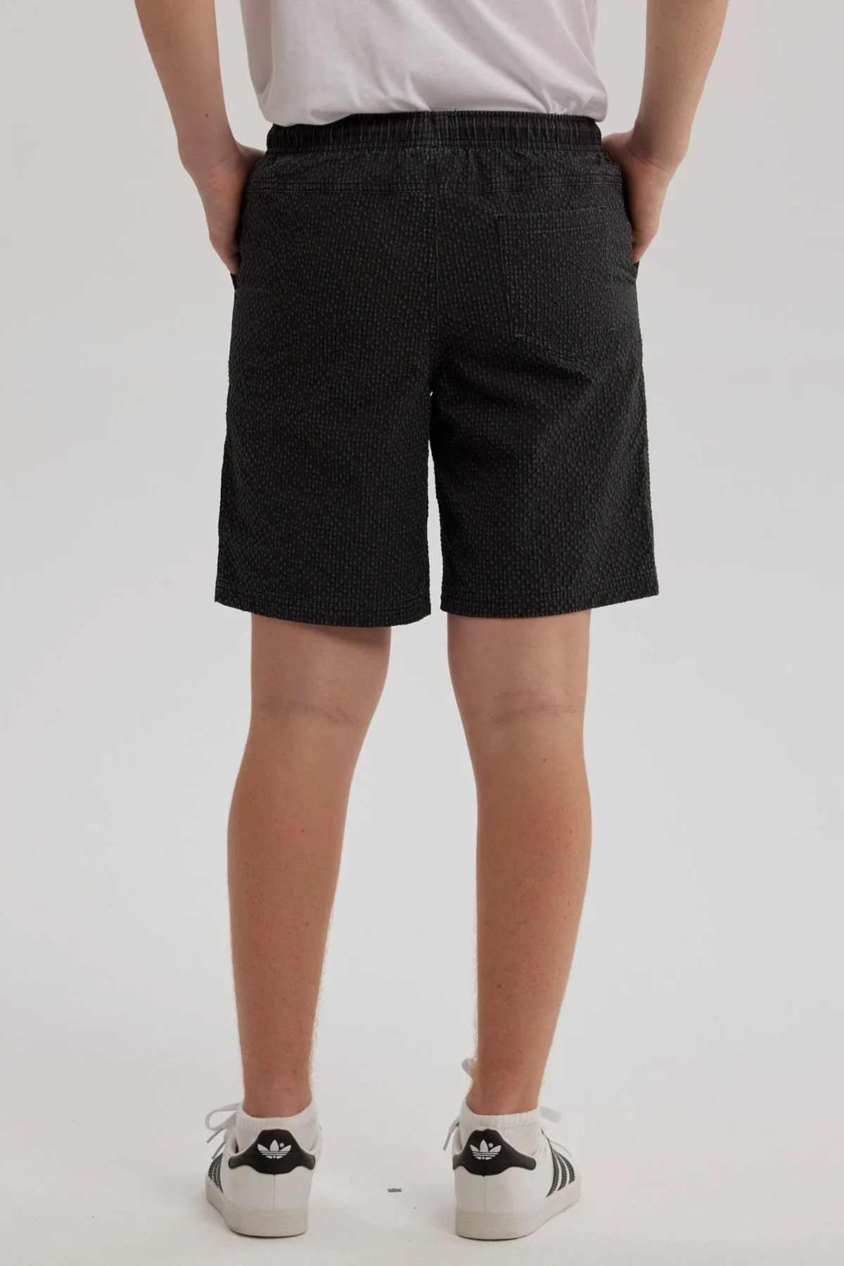 Short de Baño Niño Textura Negro - Image 3