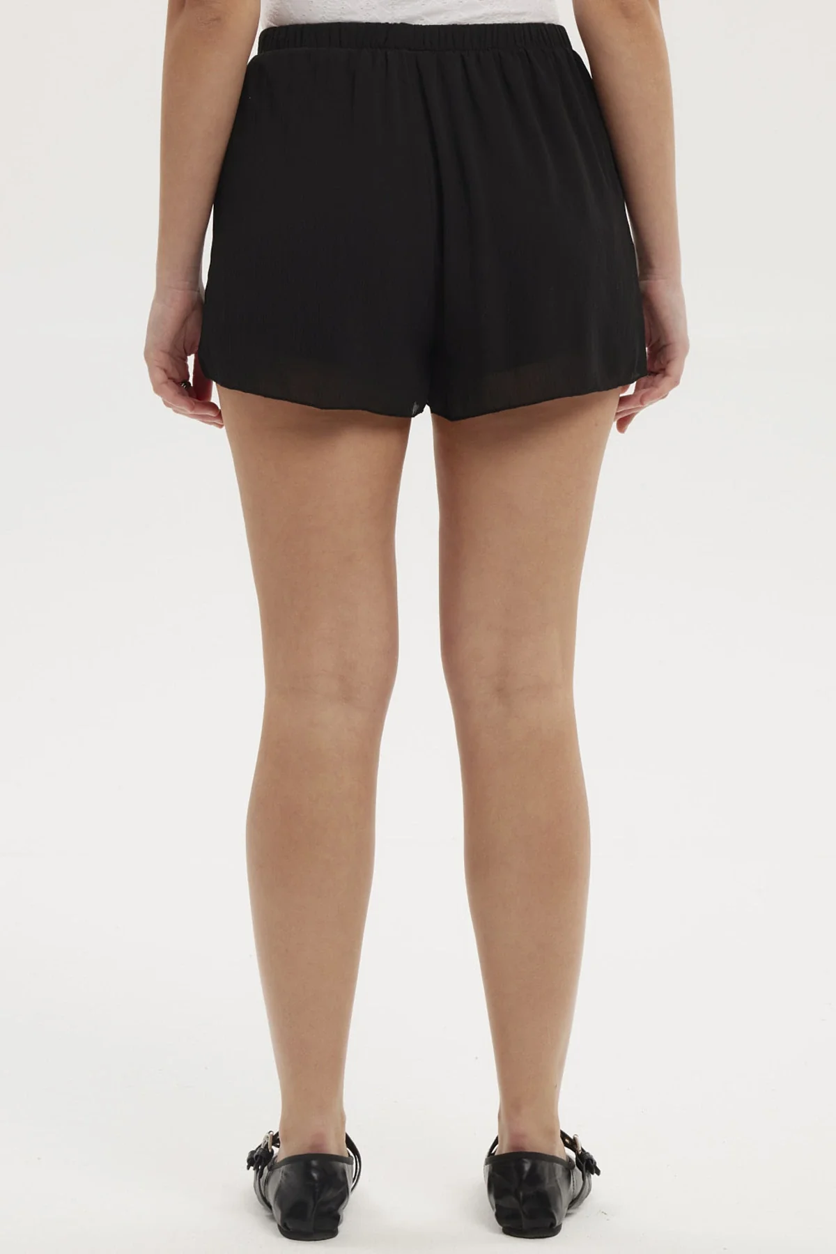 Short Mujer Crep Bambula Pretina Cordón Negro - Image 3