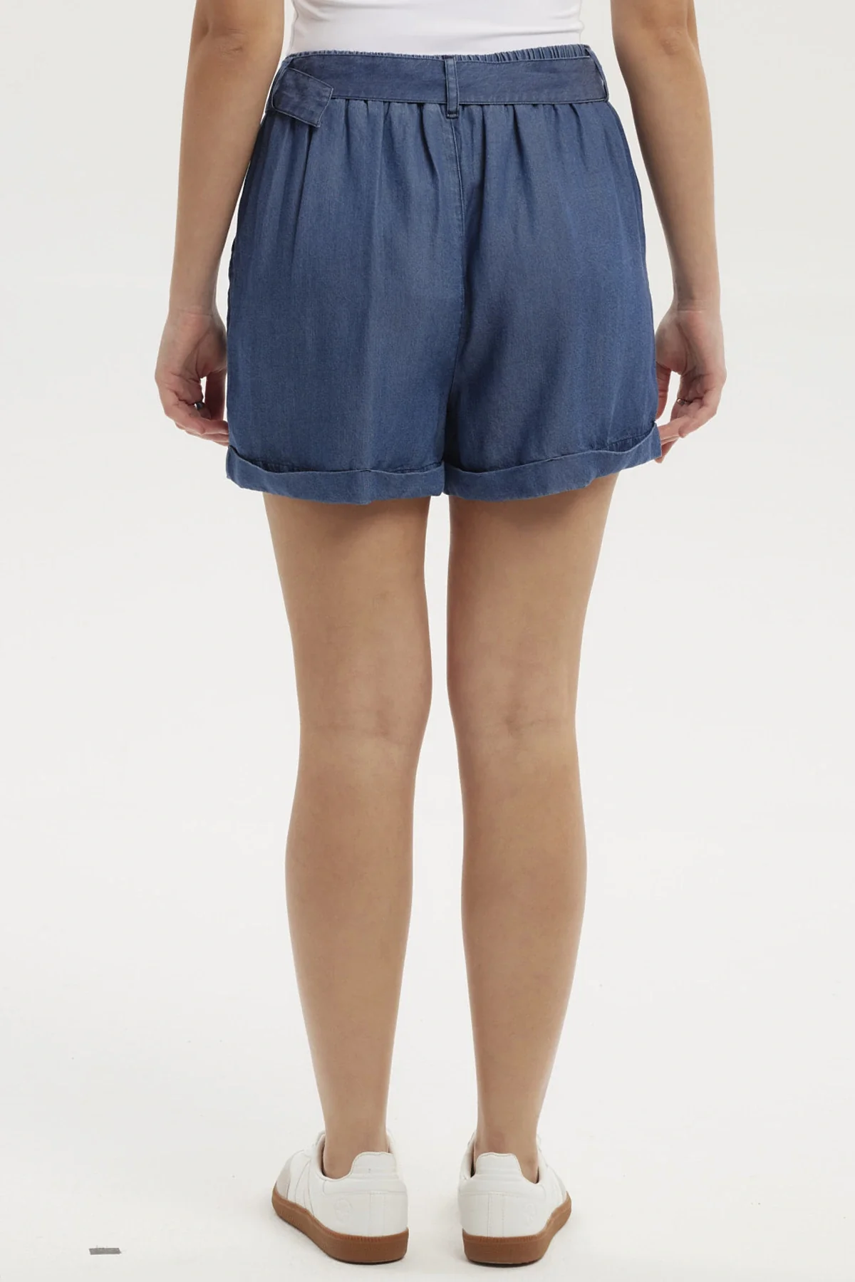 Short Mujer Ligero Cinturón Azul Oscuro - Image 3
