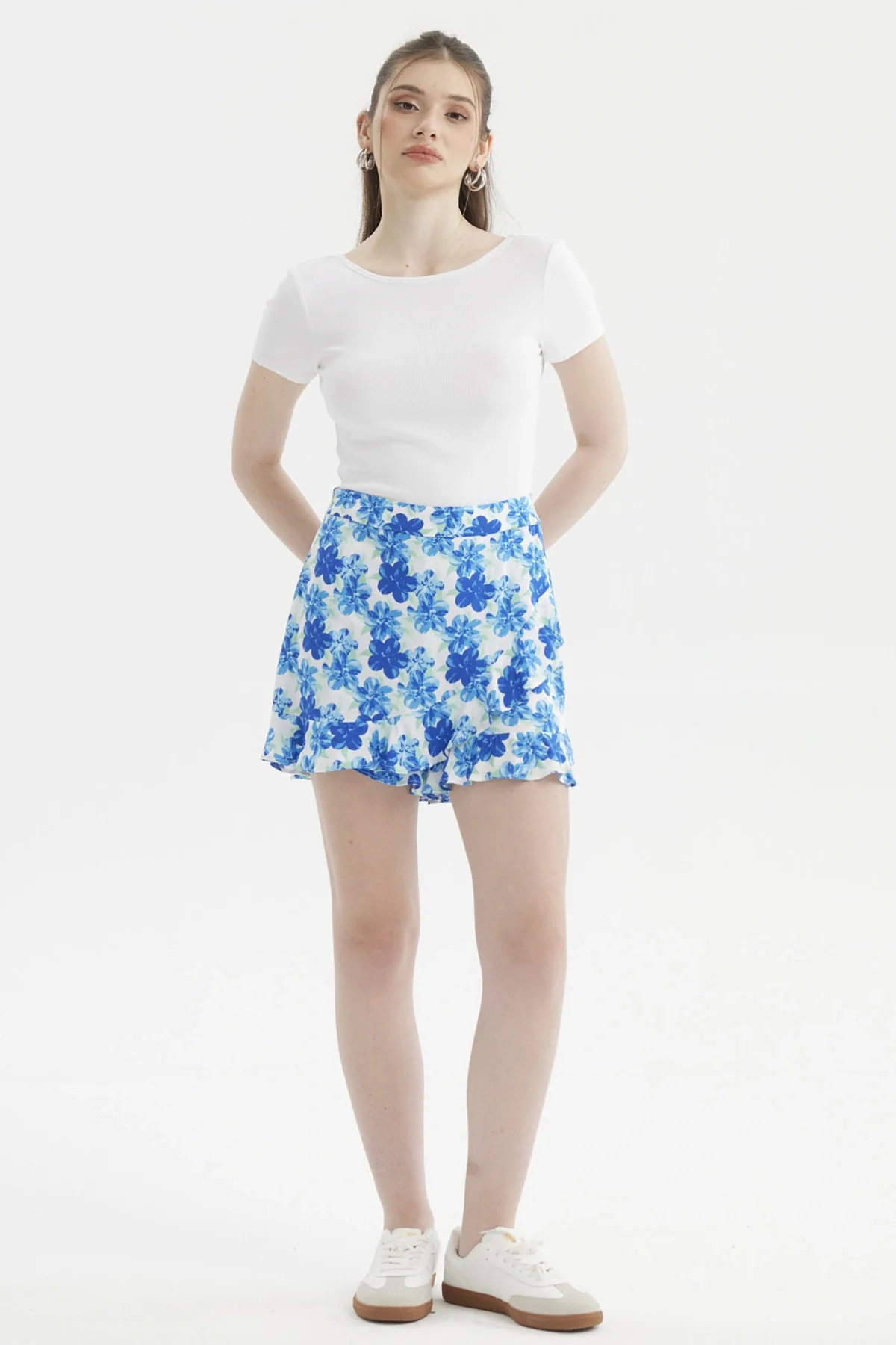 Short Mujer Print Azul - Image 4