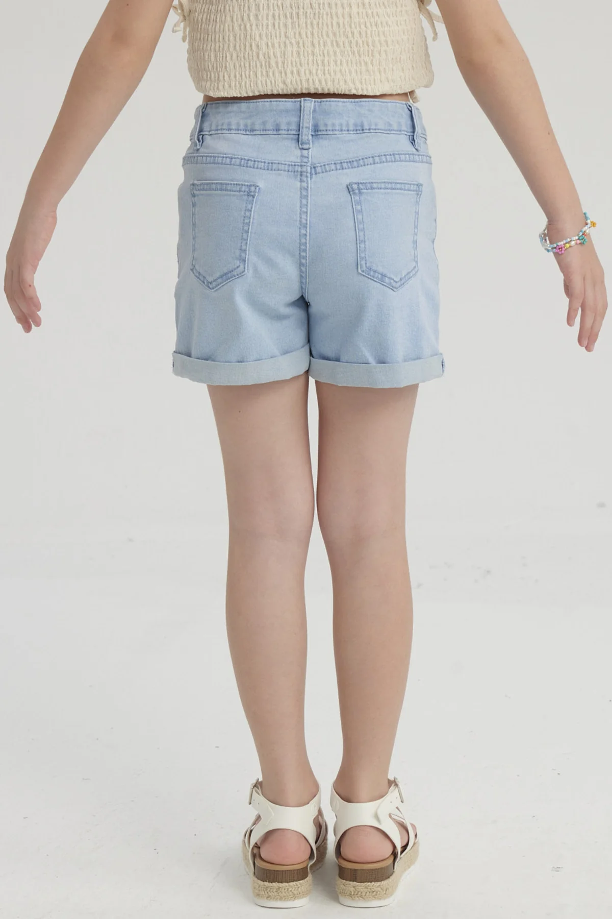 Short Niña Básico Denim Celeste - Image 3