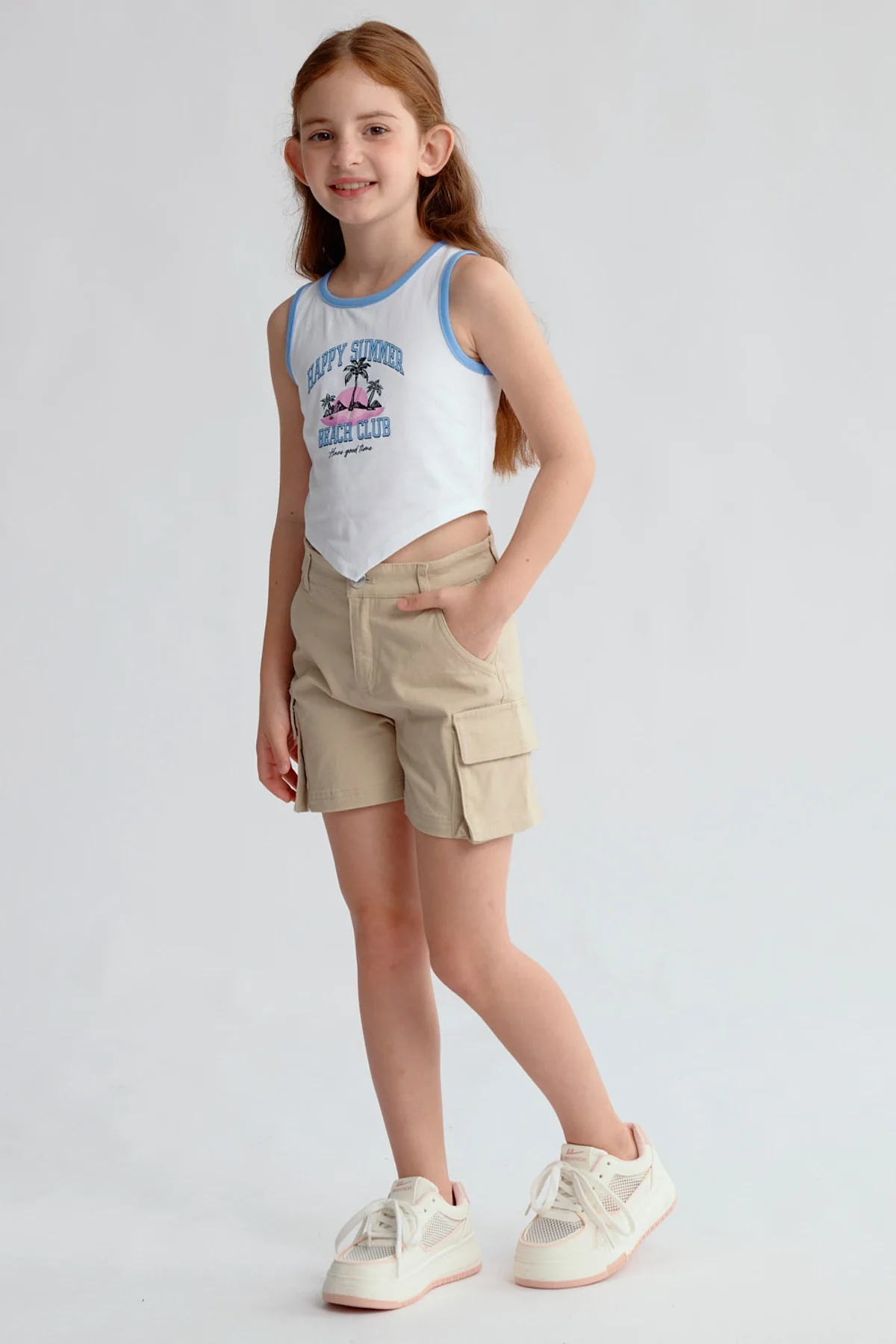 Short Niña Cargo Beige - Image 4