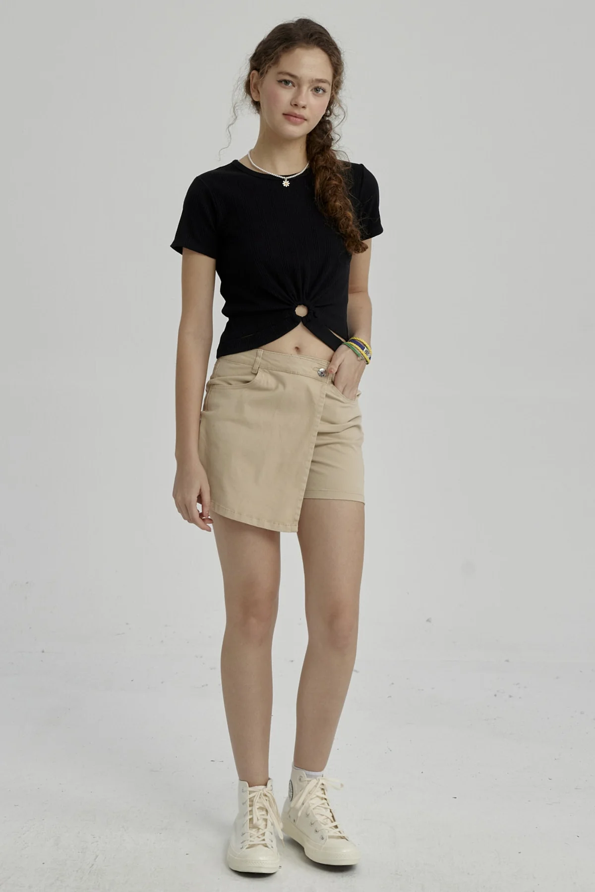 Short Niña Cargo Beige - Image 4