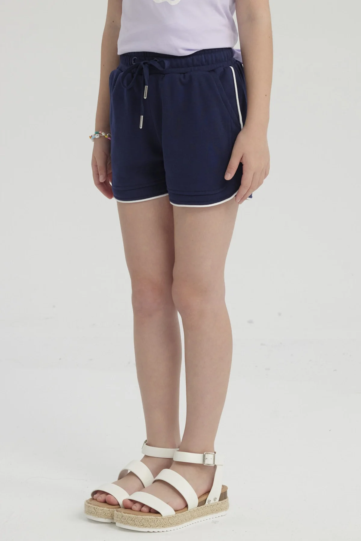 Short Niña Con Cordón Azul Marino - Image 2