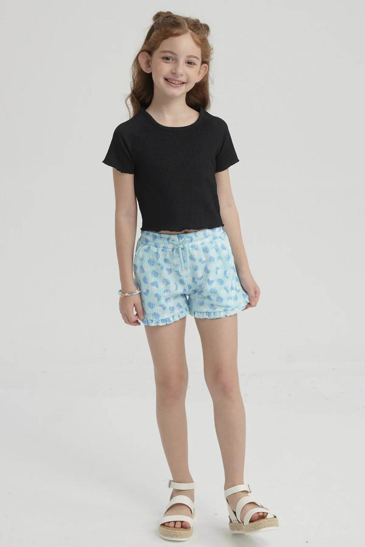 Short Niña Crep Celeste - Image 4