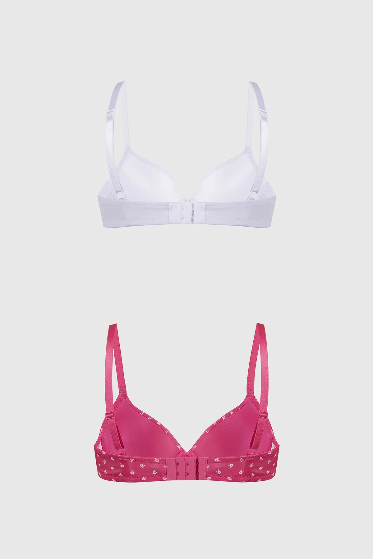Sostén Mujer Bipack Copa Soft Liso Estampado Fucsia - Image 2