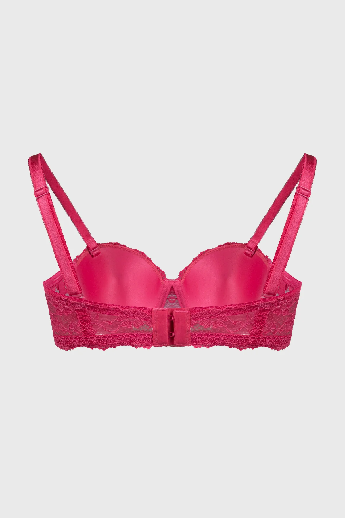 Sostén Mujer Copa Soft Strapless Encaje Fucsia - Image 2