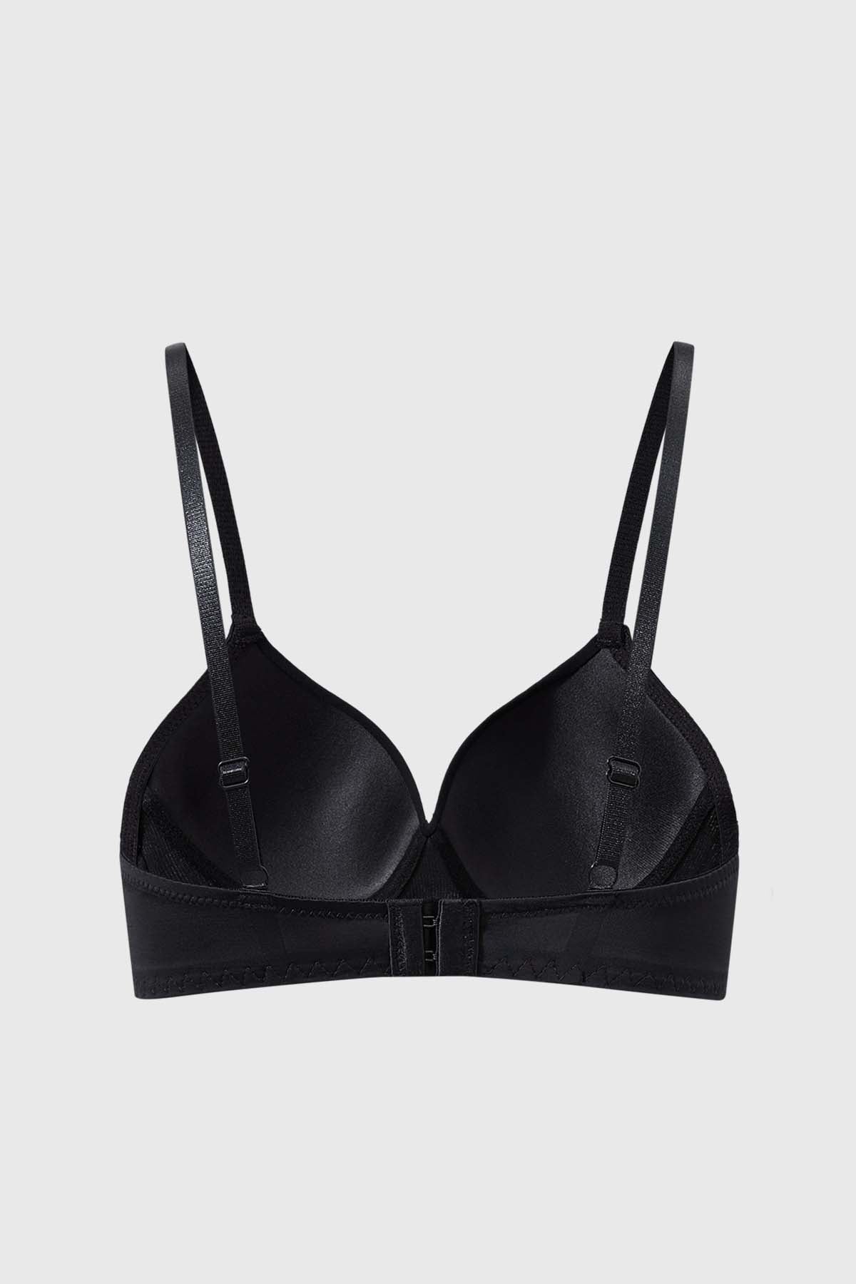 Sostén Mujer Peto Con Copa Rib Negro - Image 2