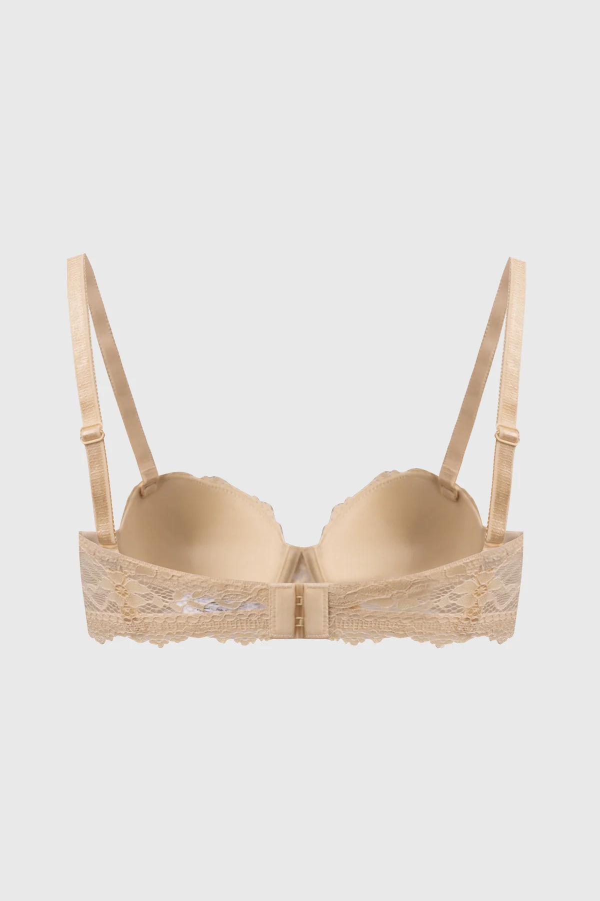 Sostén Mujer Strappless Encaje Beige - Image 2