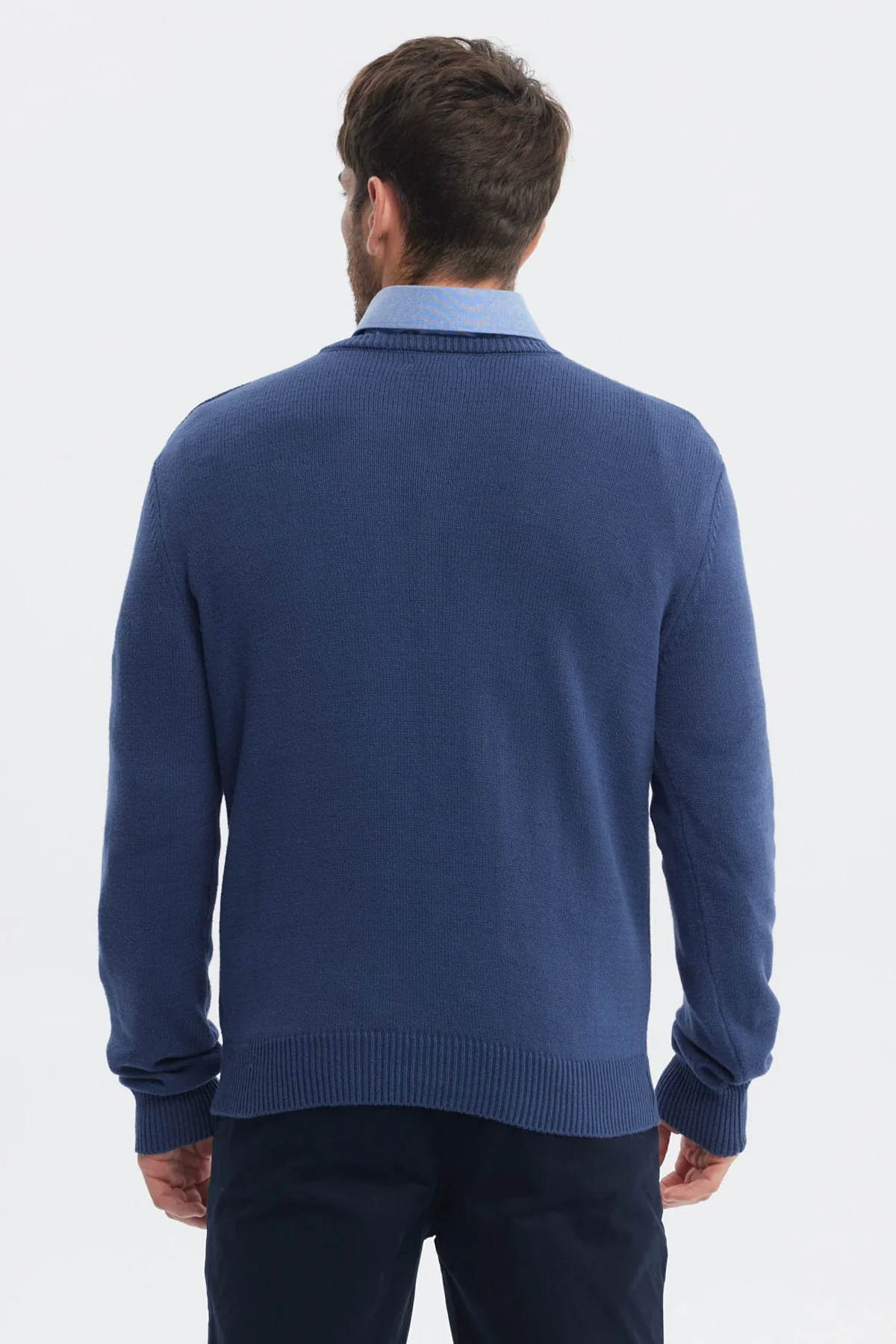 Sweater Hombre Básico Azul - Image 3
