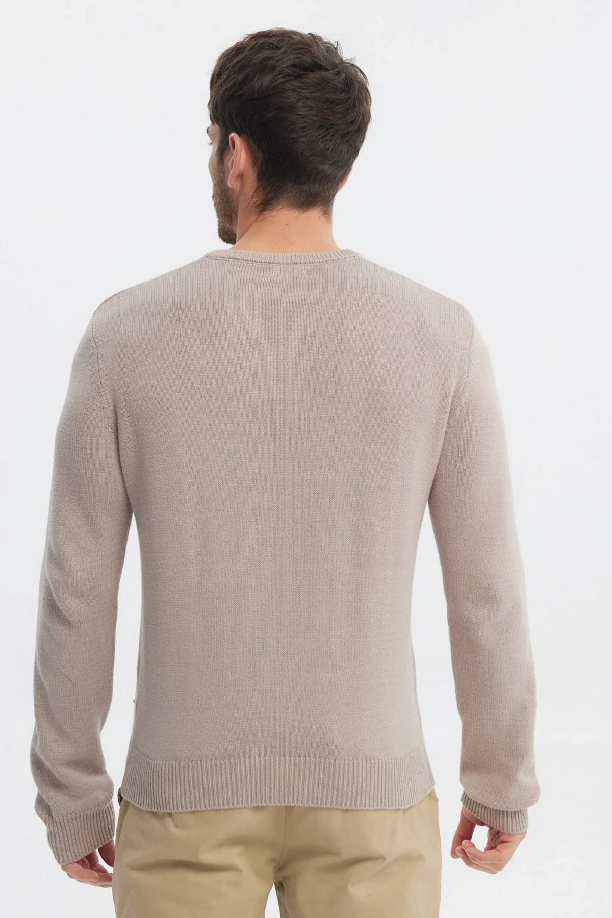 Sweater Hombre Básico Beige - Image 3