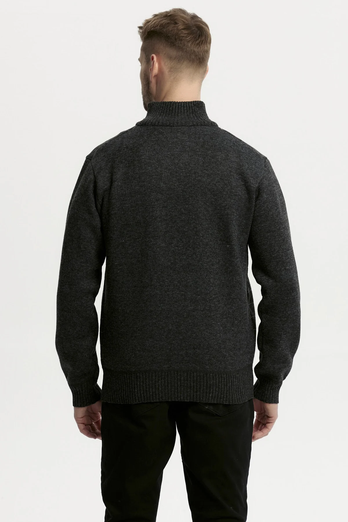 Sweater Hombre Cuello Con Cierre Marengo - Image 3