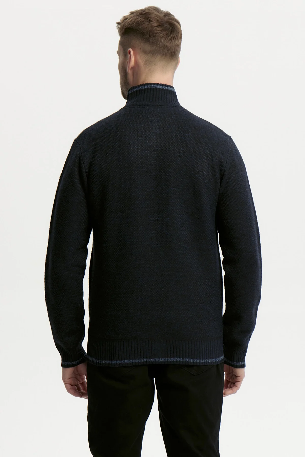 Sweater Hombre Slim Azul Marino - Image 3