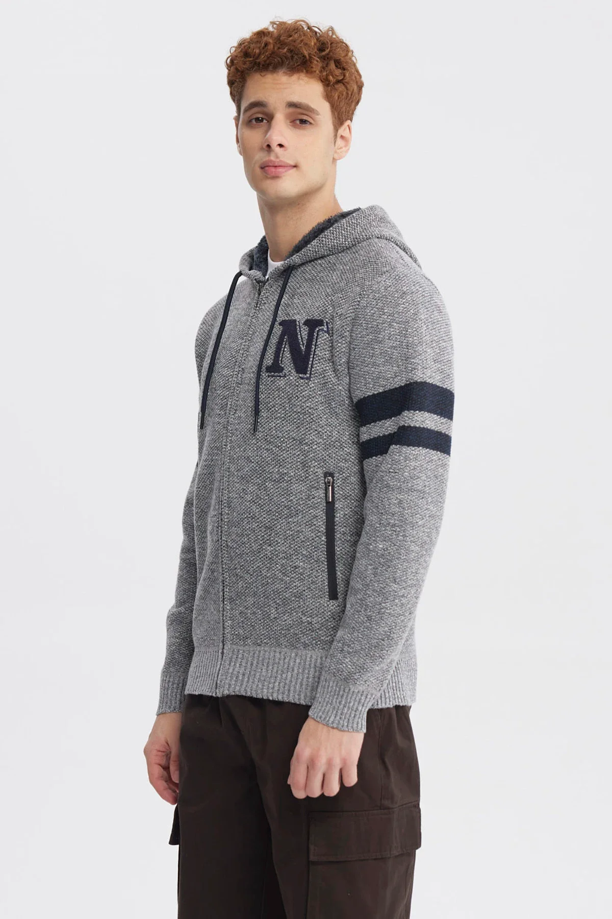 Sweater Hombre Slim Juvenil Gris - Image 2