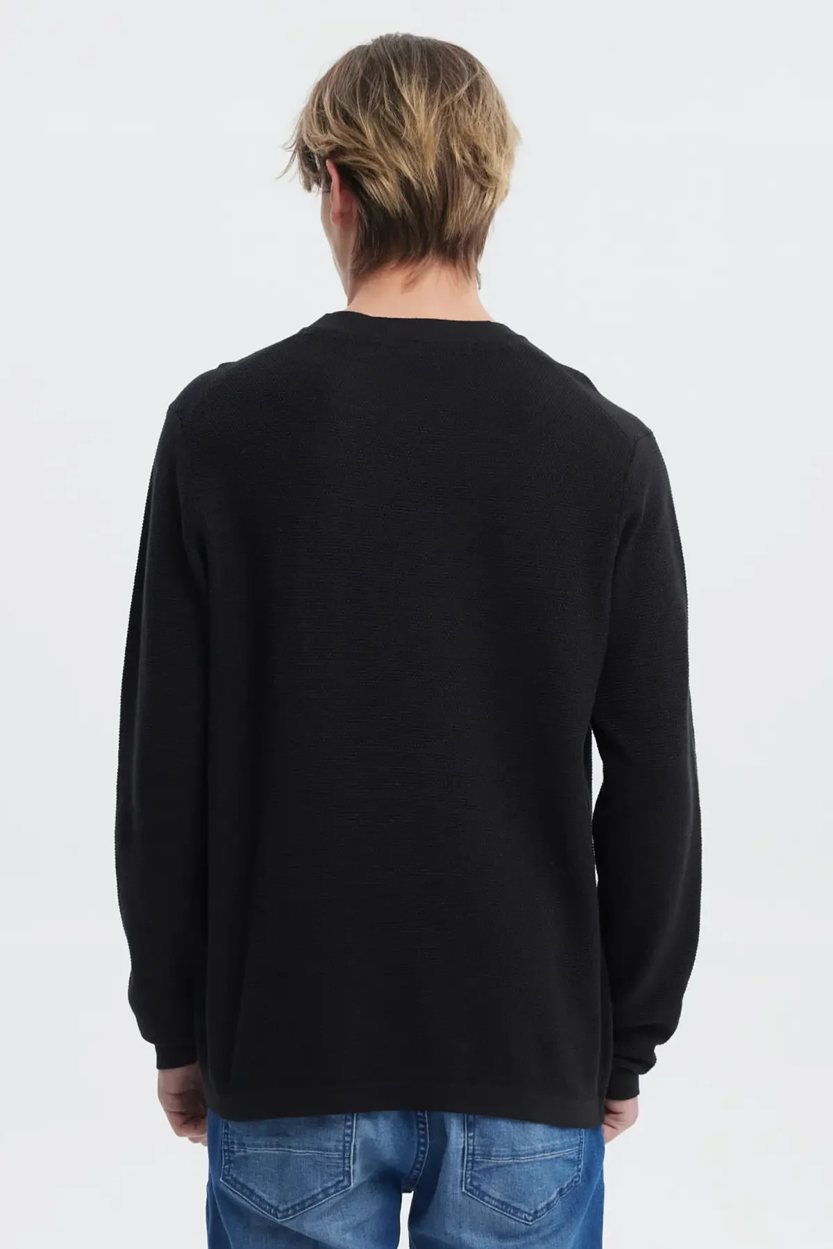 Sweater Hombre Slim Juvenil Negro - Image 3