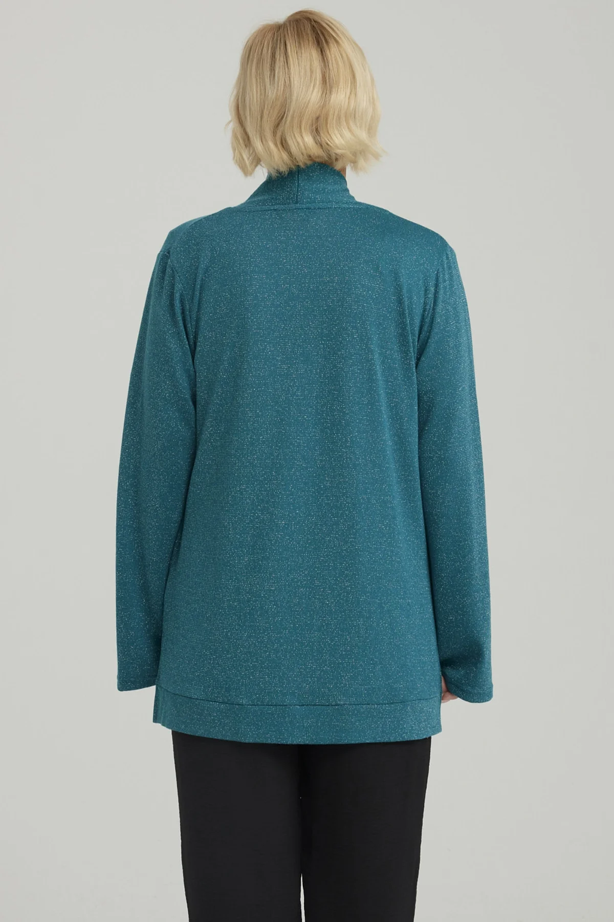 Sweater Mujer Abierto Petroleo - Image 3