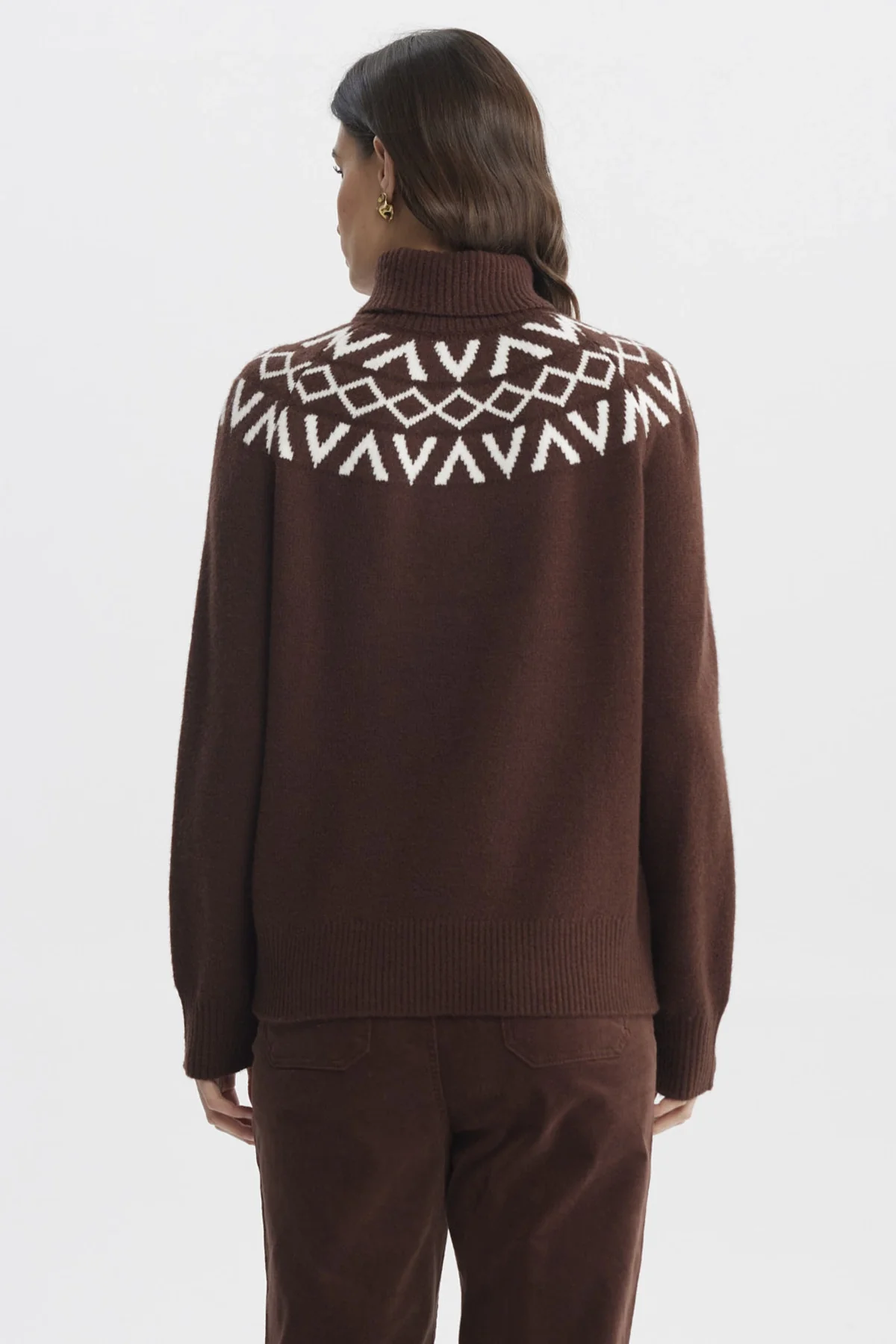 Sweater Mujer Ajustado Café - Image 3