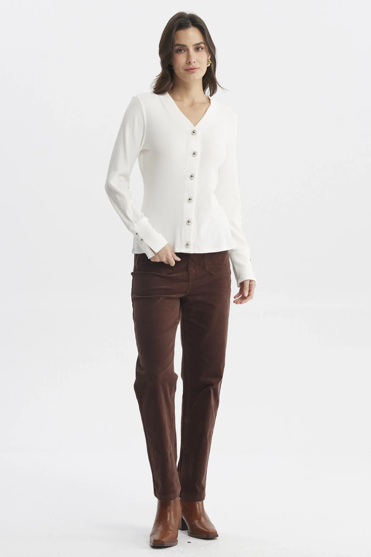 Sweater Mujer Ajustado Crudo - Image 4