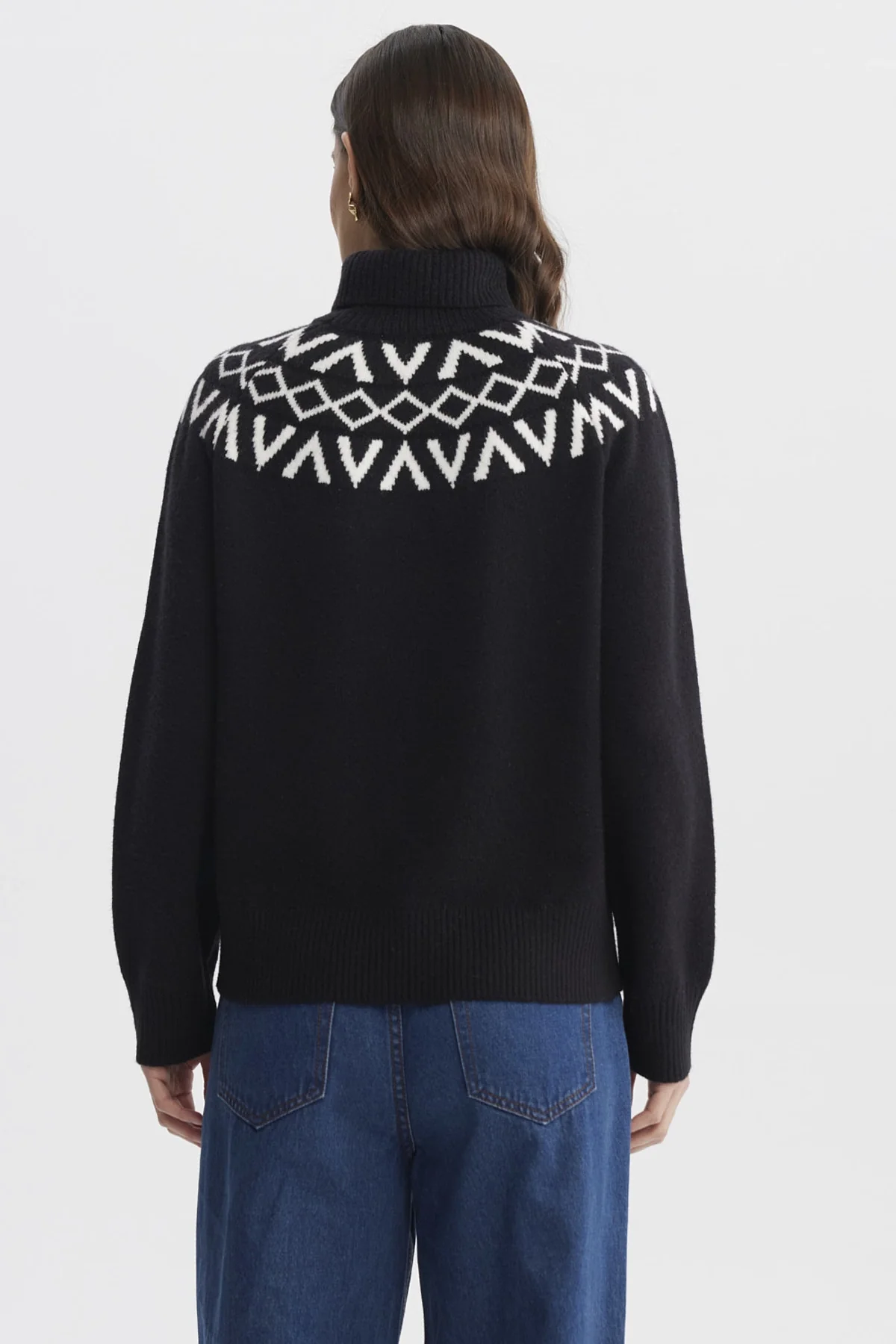 Sweater Mujer Ajustado Negro - Image 3