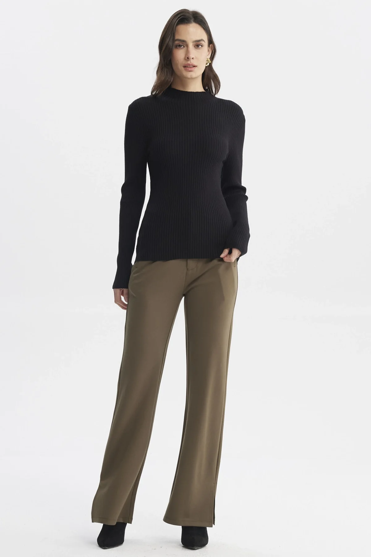 Sweater Mujer Ajustado Negro - Image 4