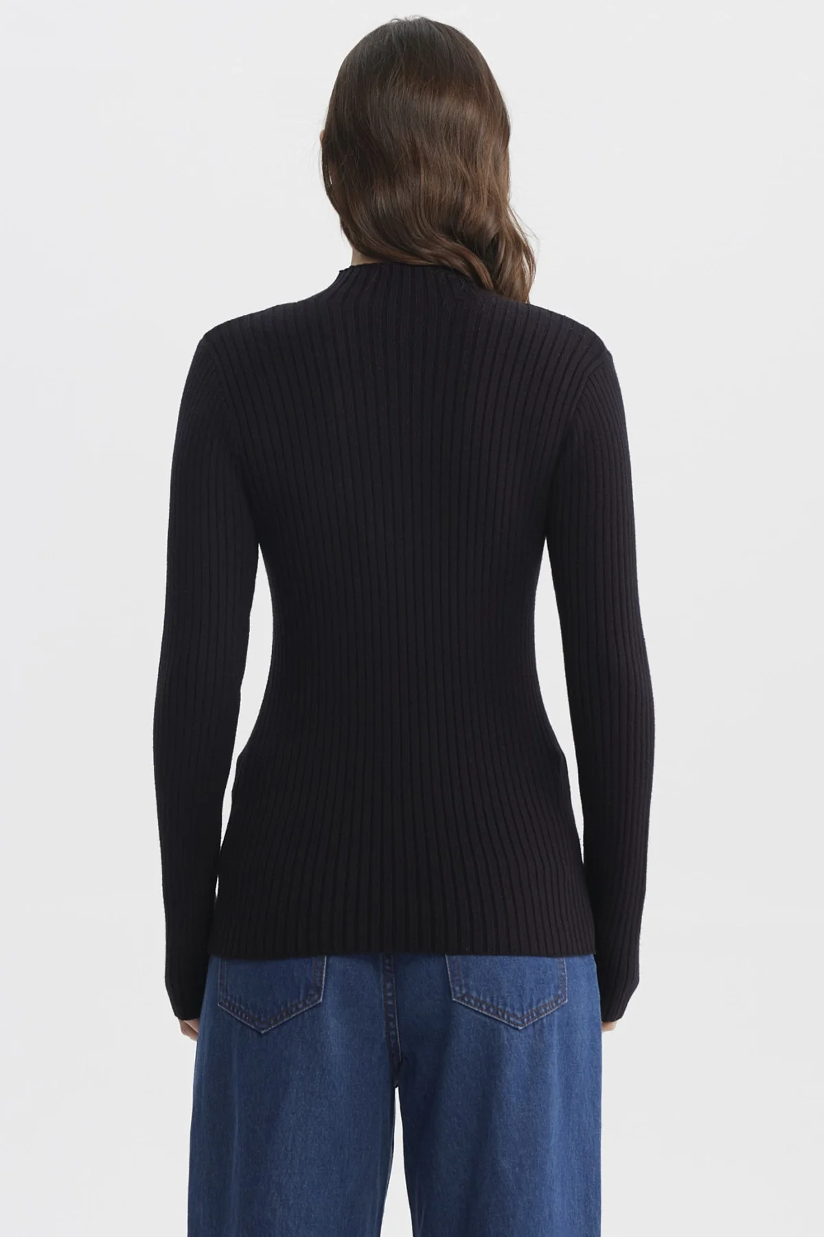 Sweater Mujer Ajustado Negro - Image 3
