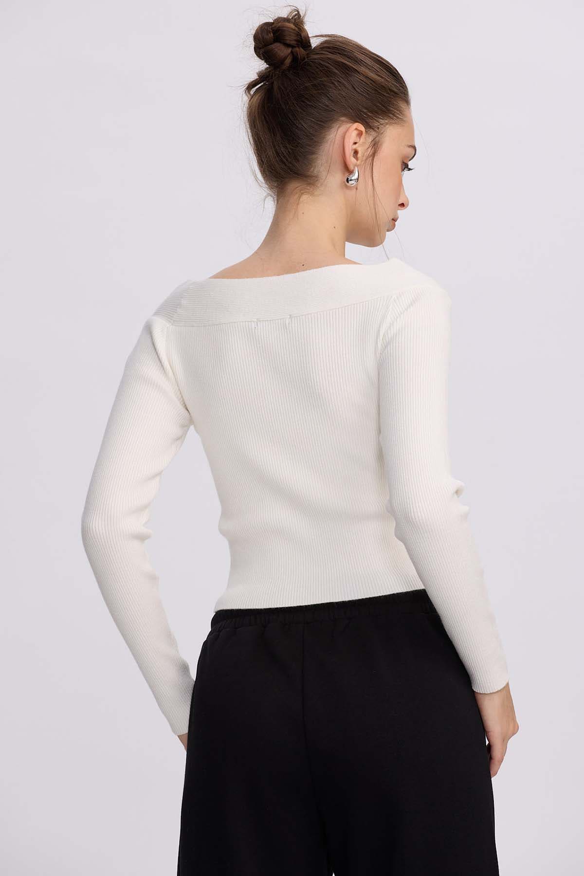 Sweater Mujer Bardot Crudo - Image 3