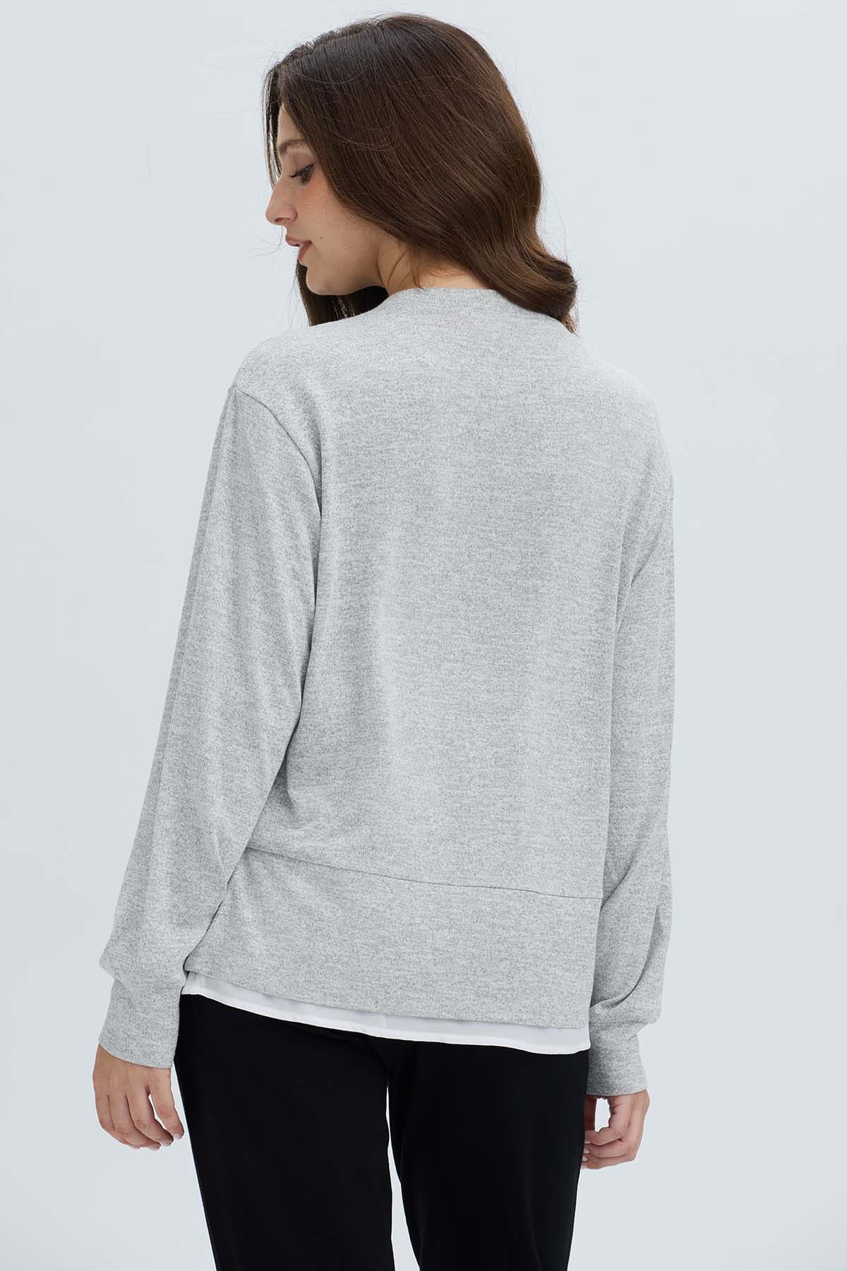 Sweater Mujer Basta Gris Melange - Image 3