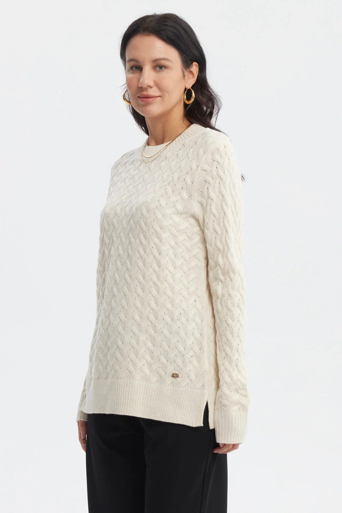 Sweater Mujer Calado Crudo - Image 2