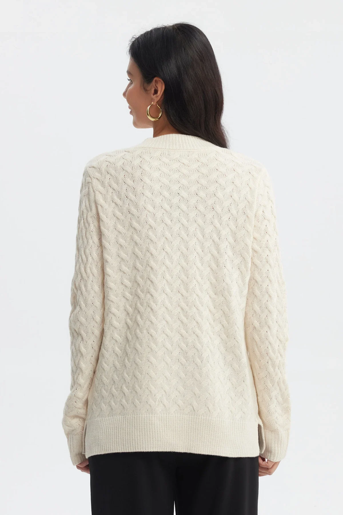 Sweater Mujer Calado Crudo - Image 3