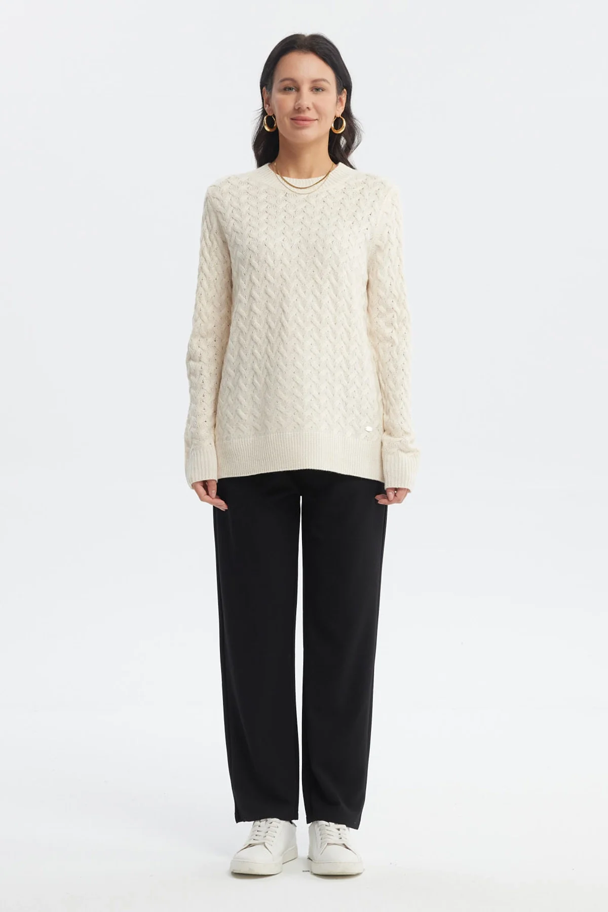 Sweater Mujer Calado Crudo - Image 4