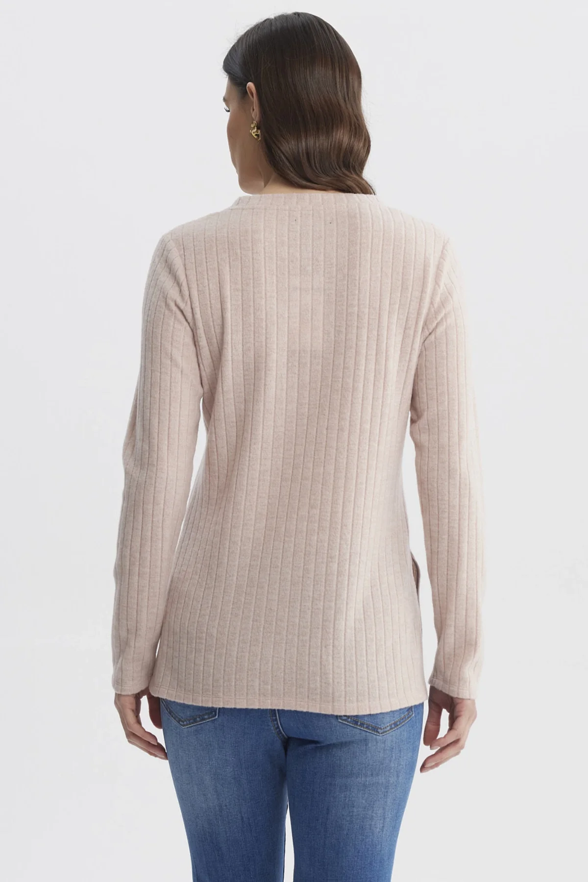 Sweater Mujer Caman Cierre Palo Rosa - Image 3