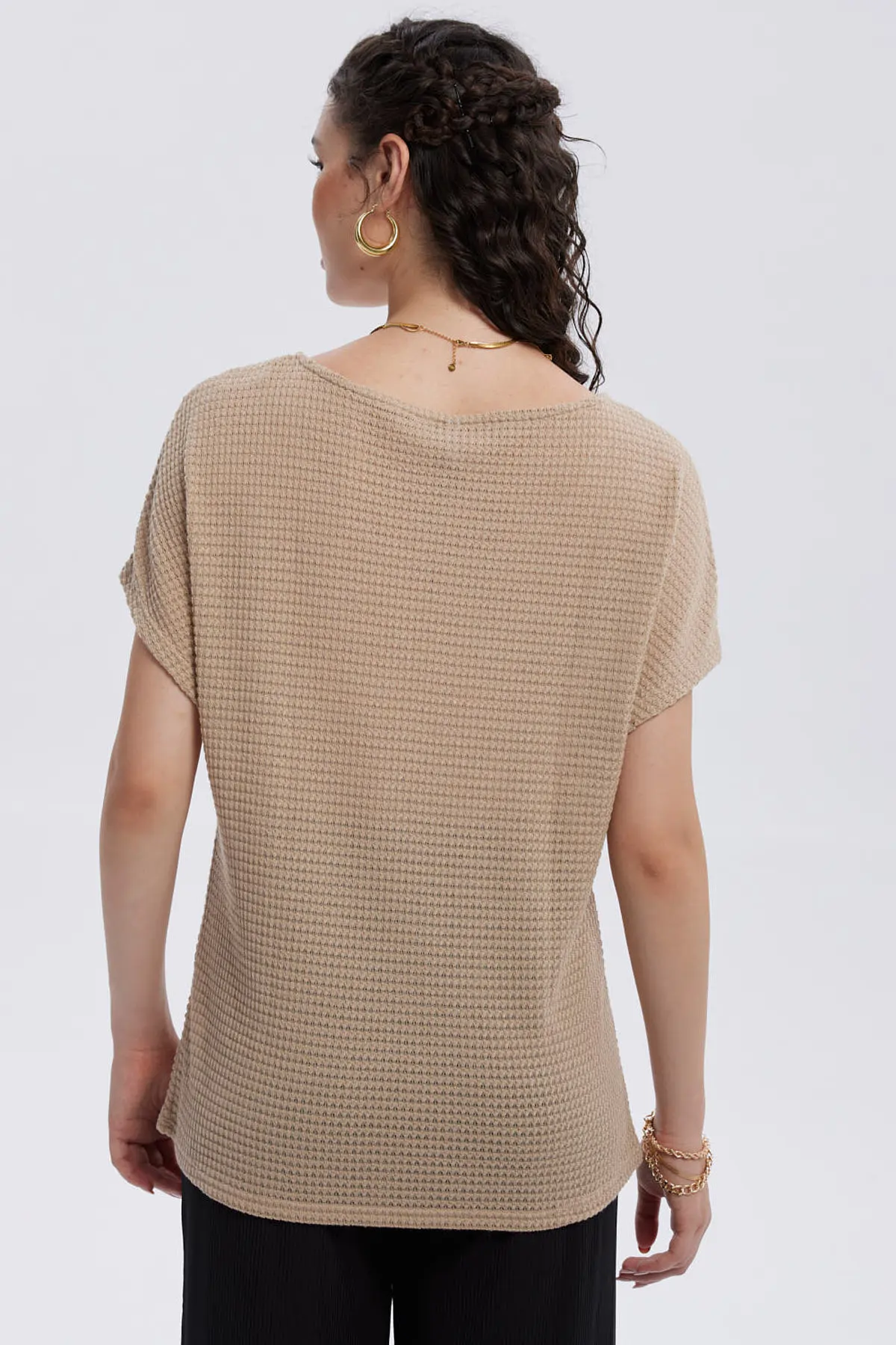 Sweater Mujer Casual Beige - Image 3