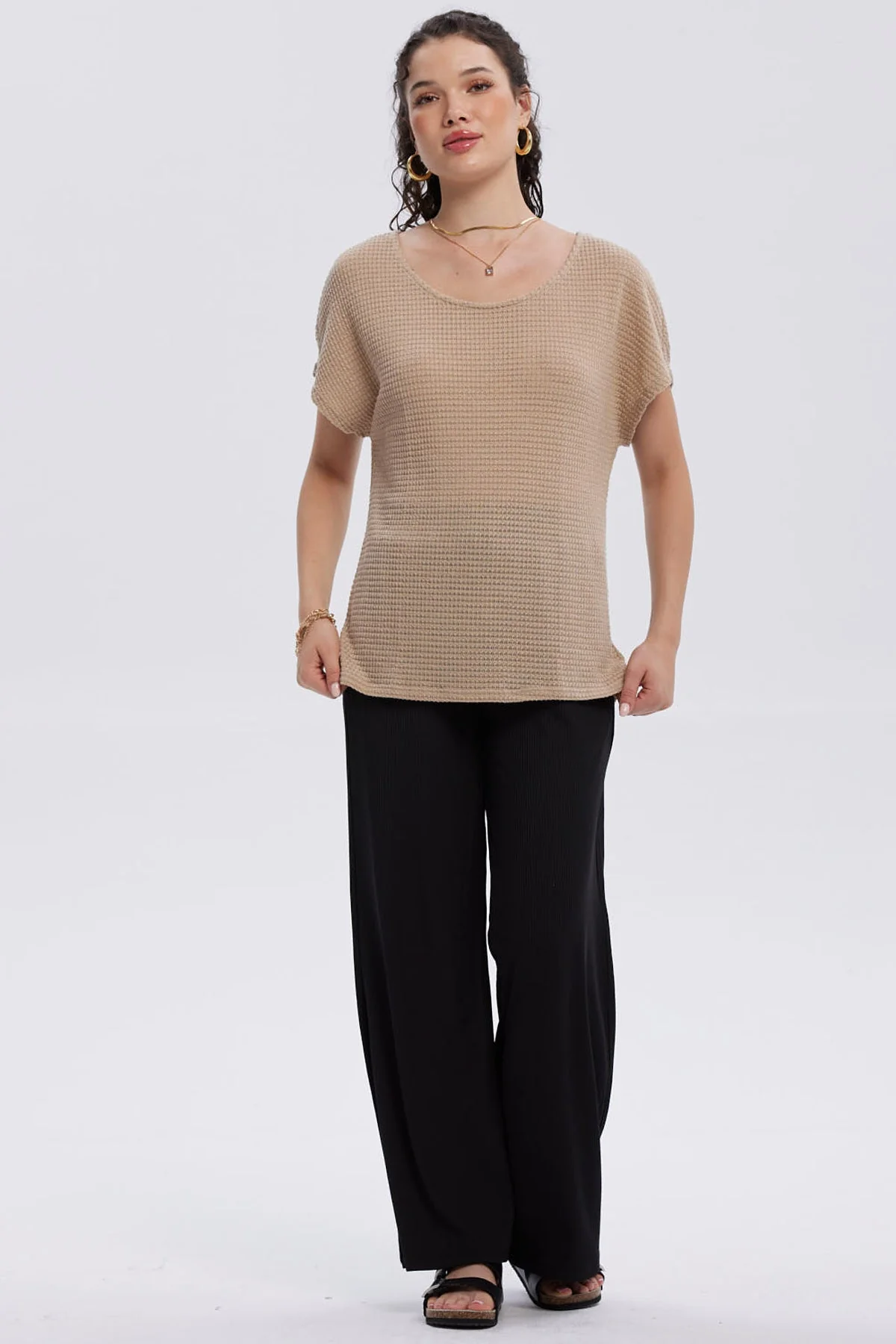 Sweater Mujer Casual Beige - Image 4