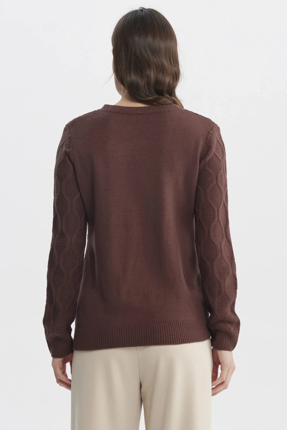 Sweater Mujer Casual Café Claro - Image 3