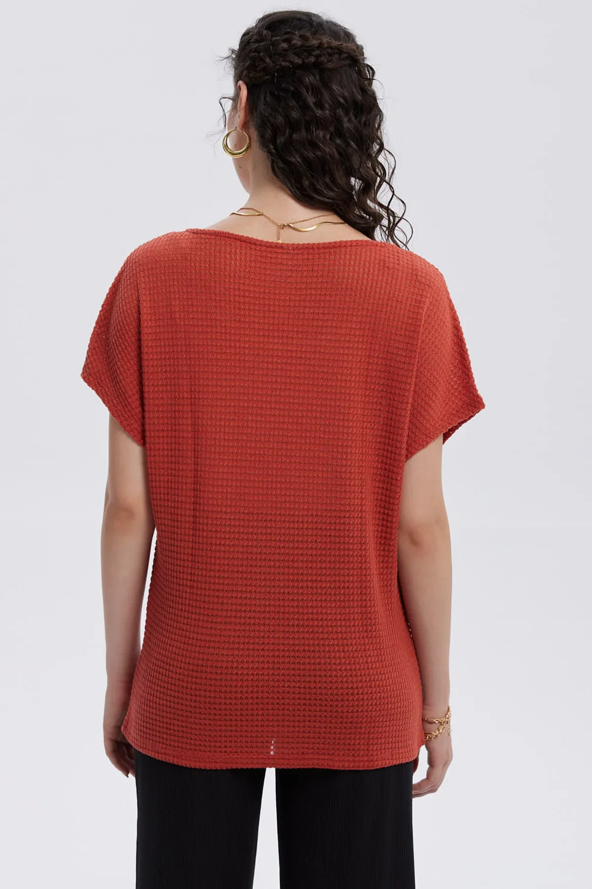 Sweater Mujer Casual Terracota - Image 3