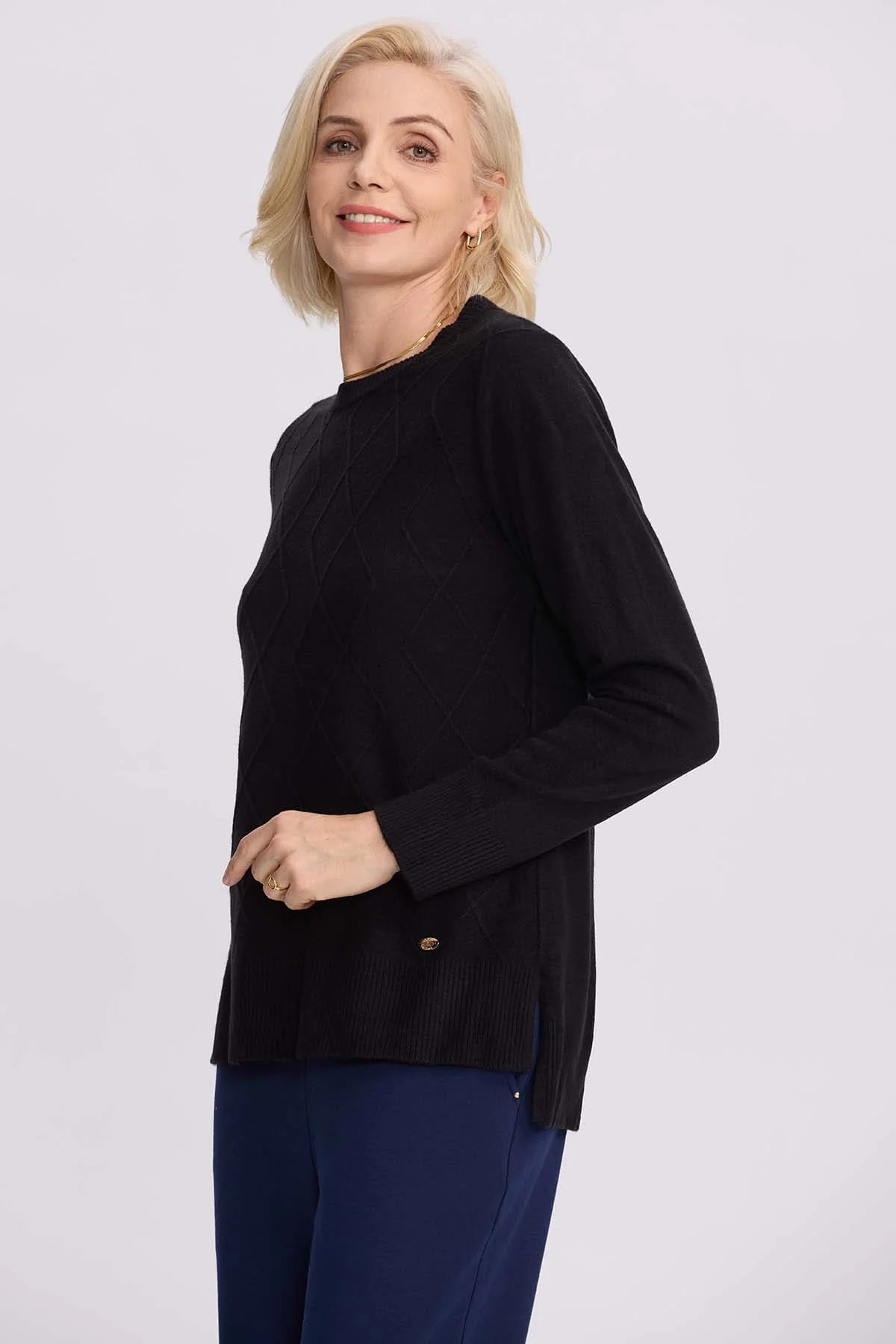 Sweater Mujer Cerrado Negro - Image 2