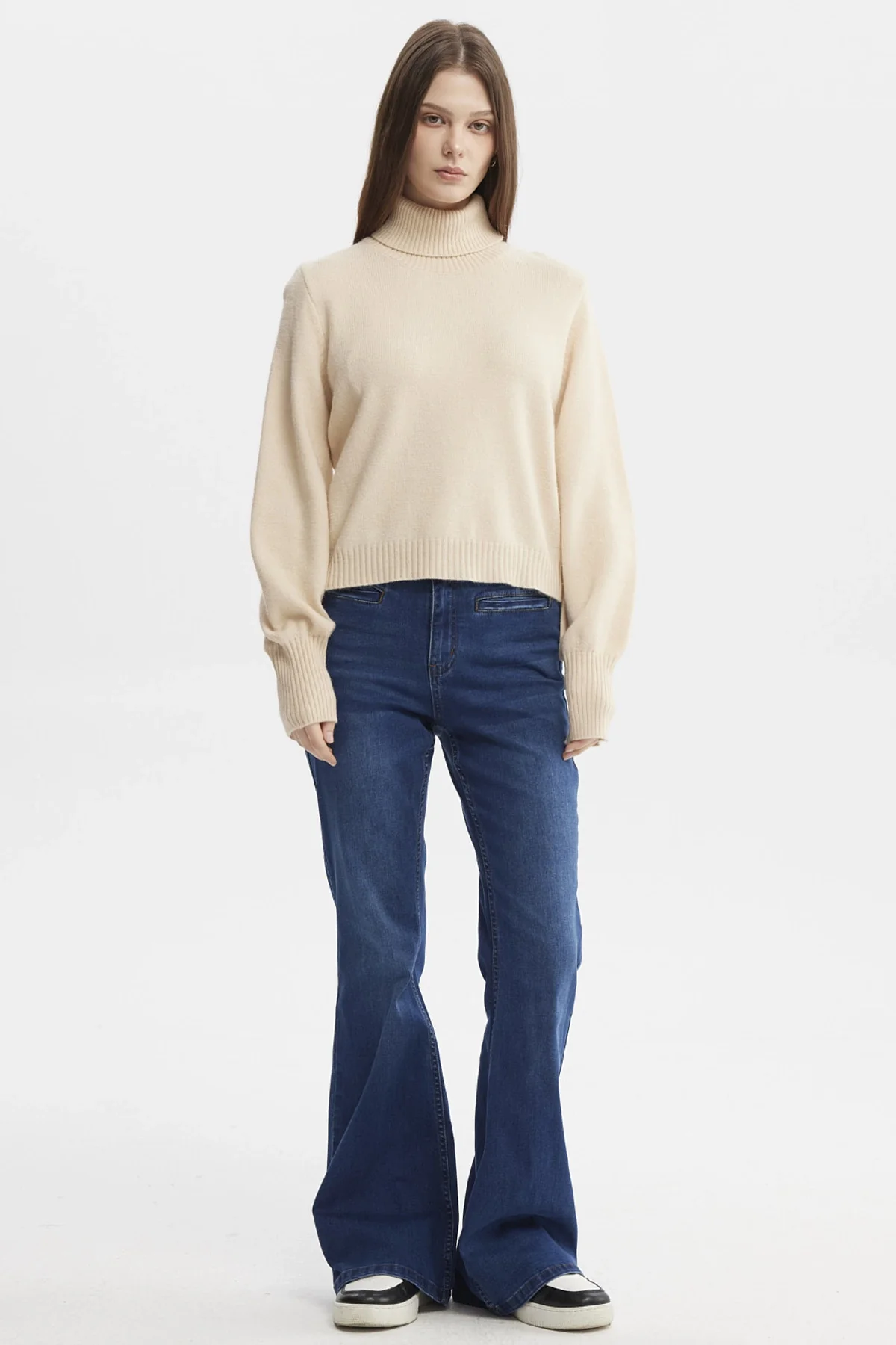 Sweater Mujer Chenille Beige - Image 4