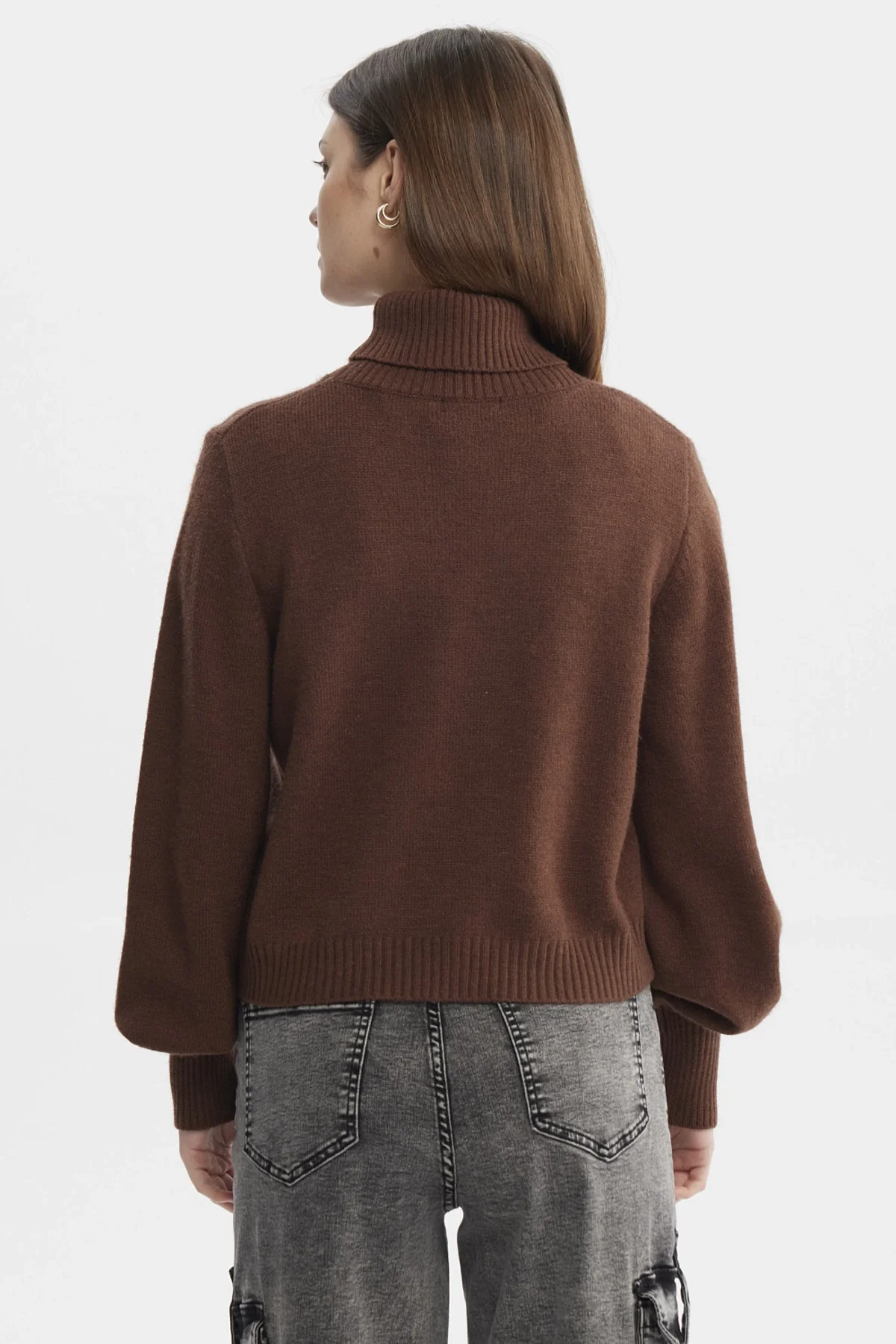 Sweater Mujer Chenille Café Oscuro - Image 3