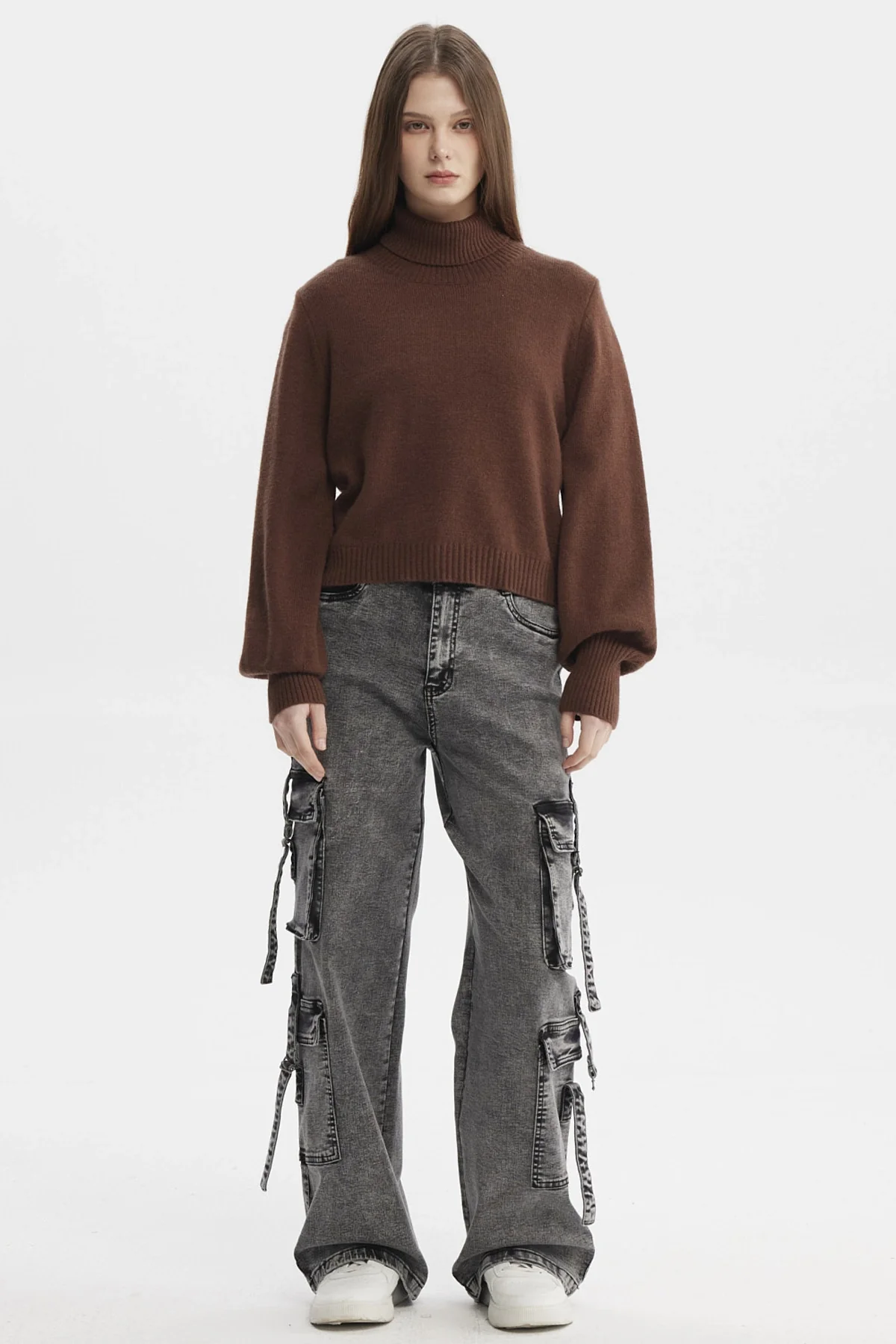 Sweater Mujer Chenille Café Oscuro - Image 4