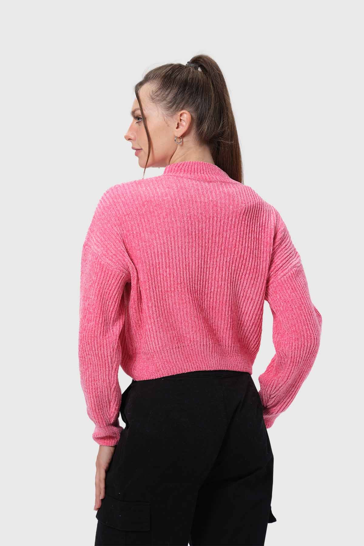 Sweater Mujer Chenille Rosado - Image 3