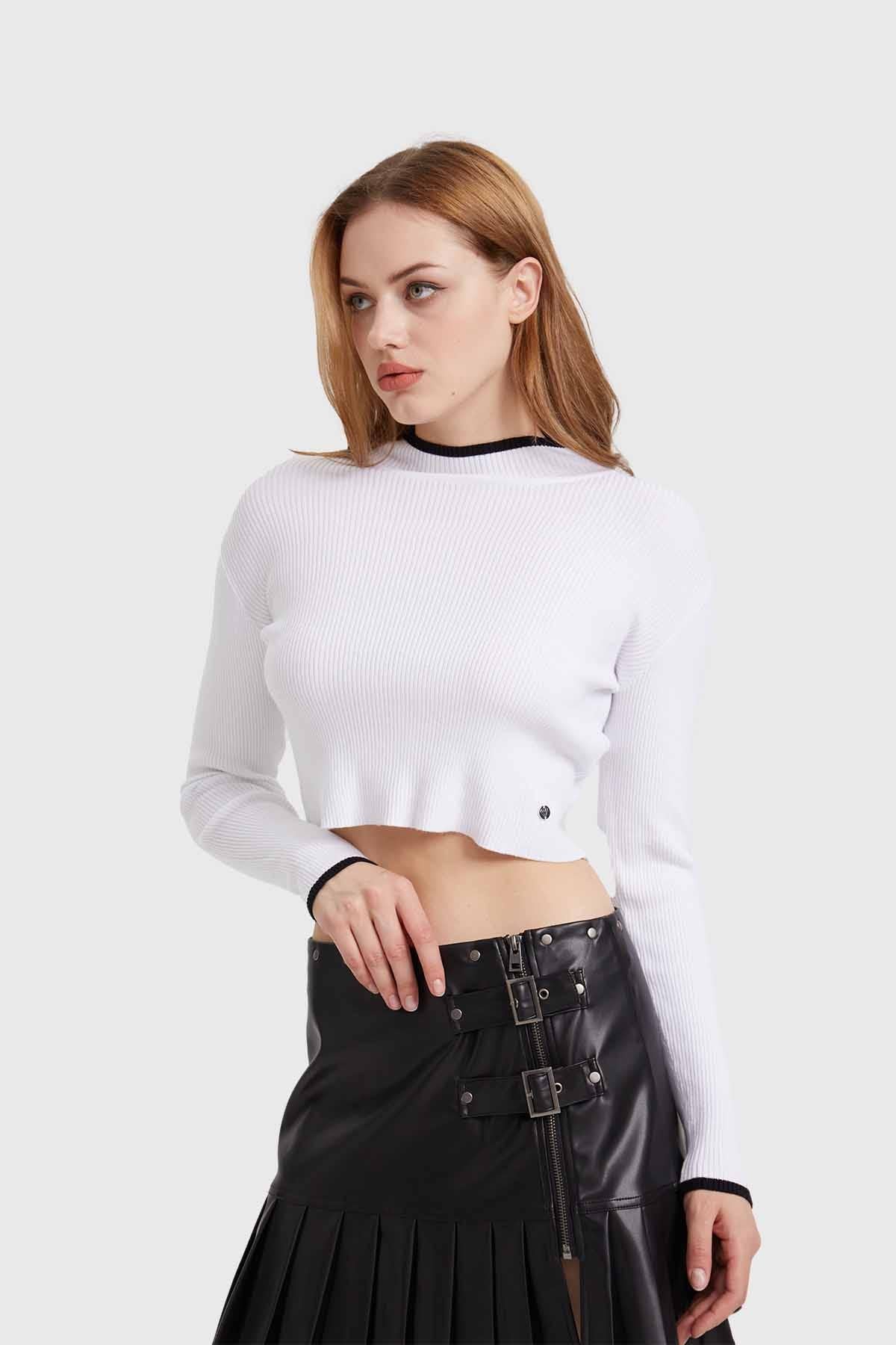 Sweater Mujer Contraste Blanco - Image 2