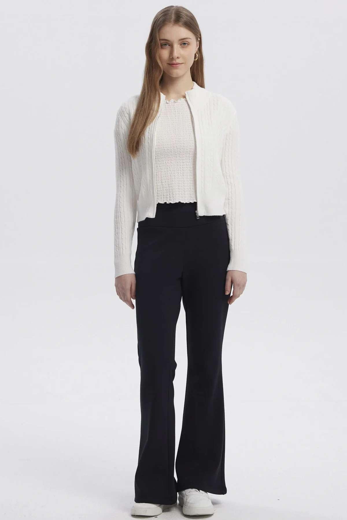 Sweater Mujer Cuello Con Cierre Crudo - Image 4